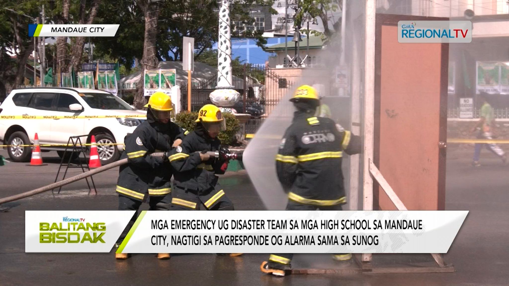 Mga emergency ug disaster team sa high school sa Mandaue, nagtigi