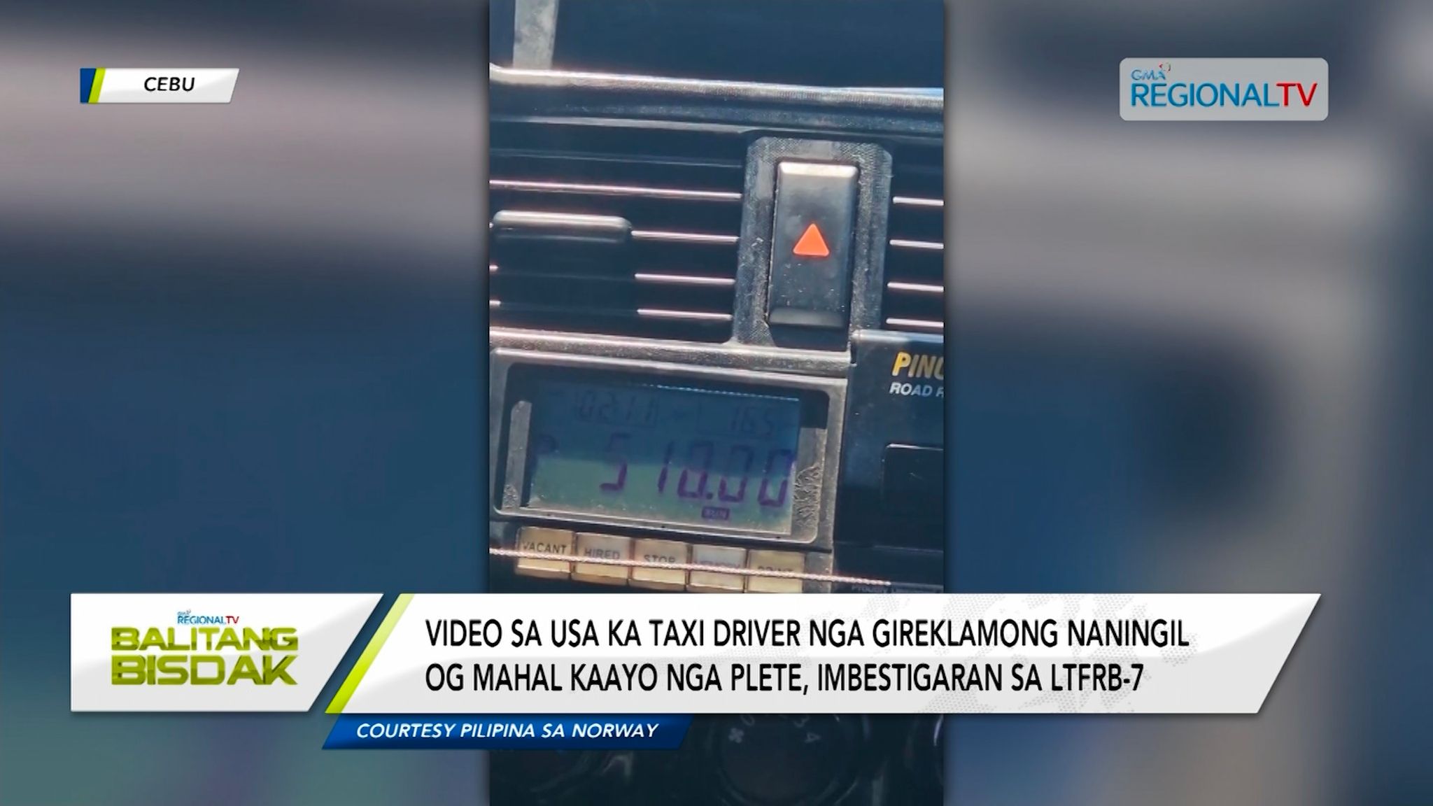 Ipa-Bisdak Mo: Taxi driver nga nagpaburot sa pletihan, ipatawag