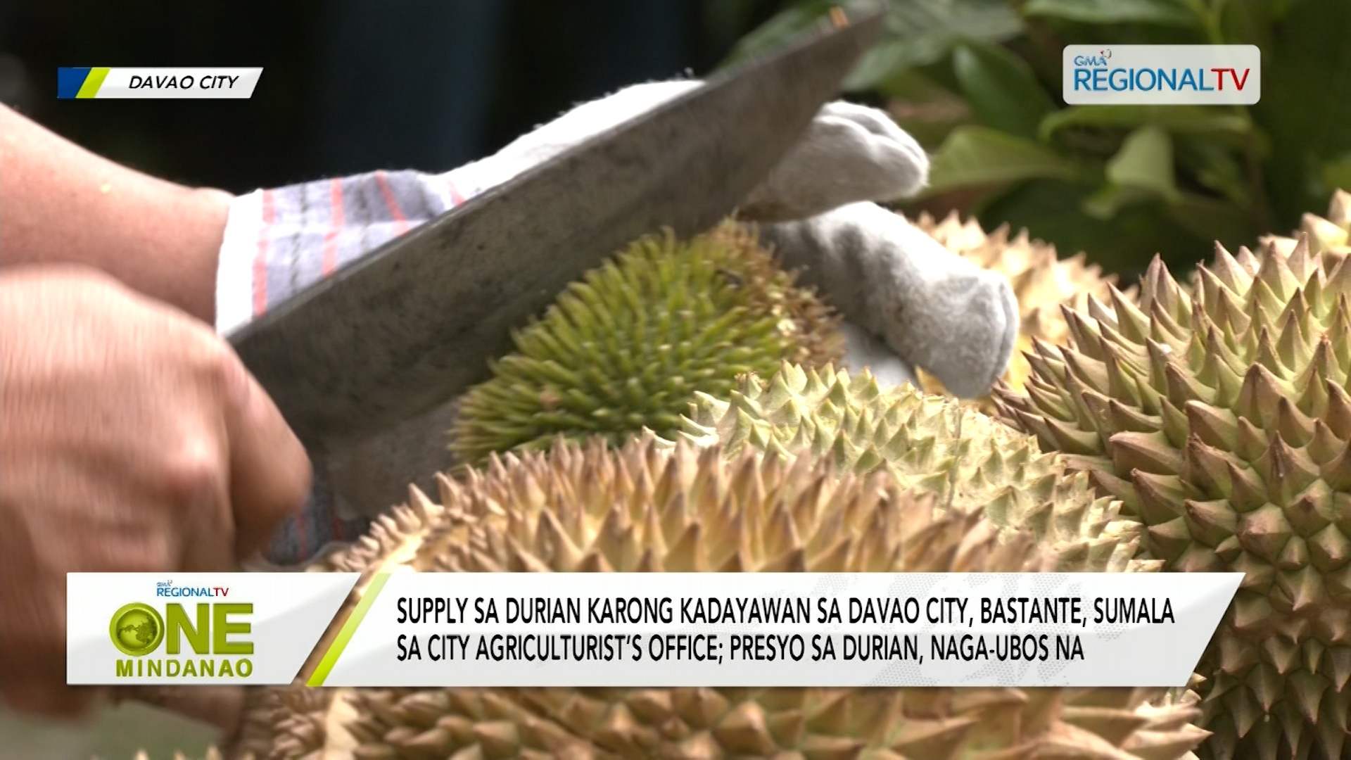 Supply sa Durian sa Davao City, bastante