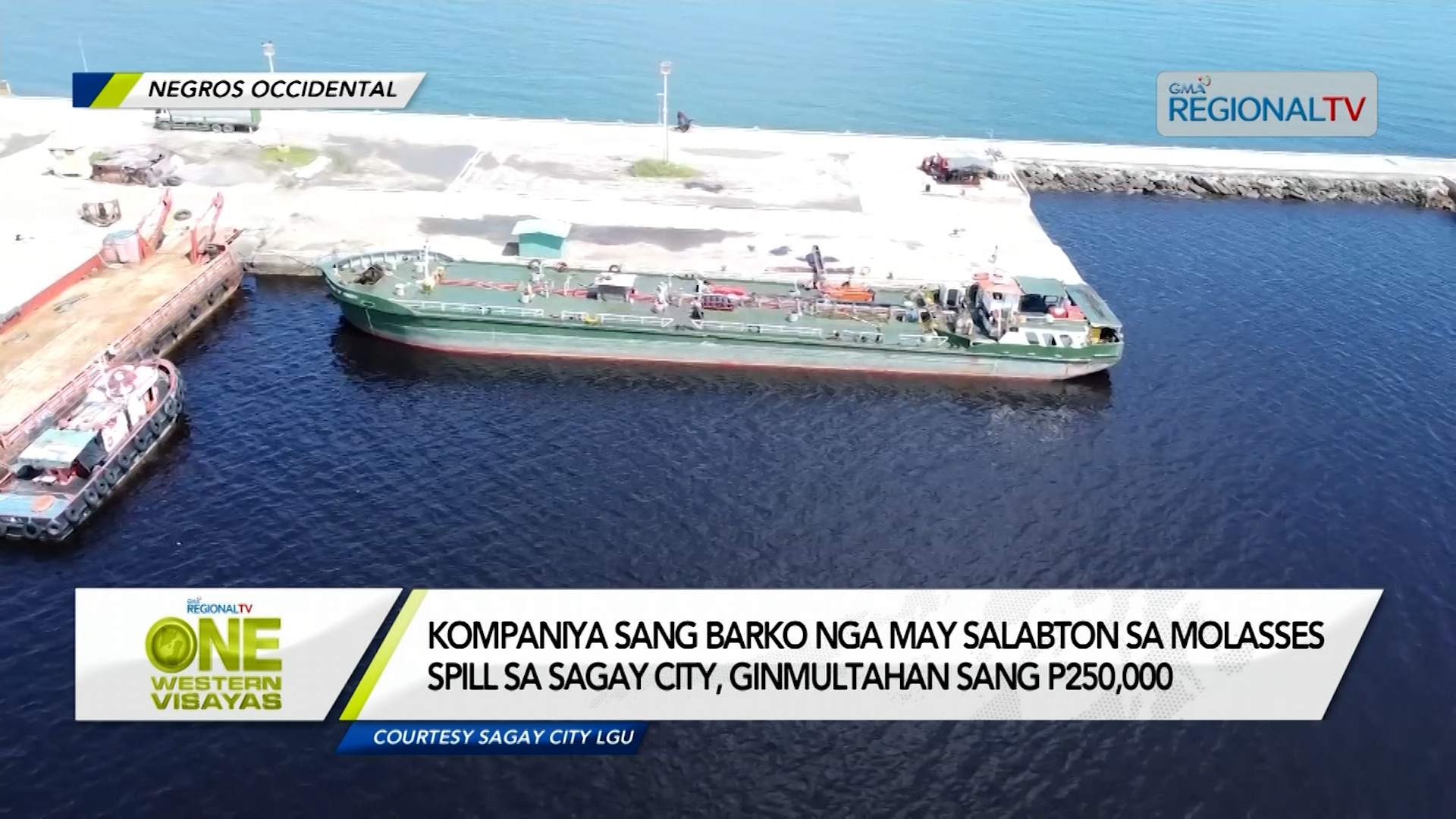 Kompaniya nga may salabton sa molasses spill sa Sagay City, ginmultahan