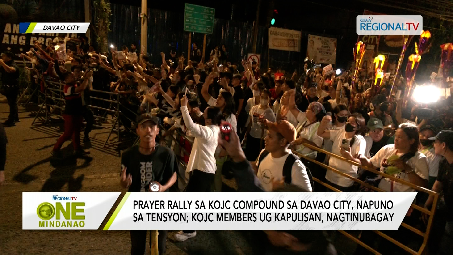Prayer Rally sa KOJC Compound sa Davao City, napuno sa tensyon