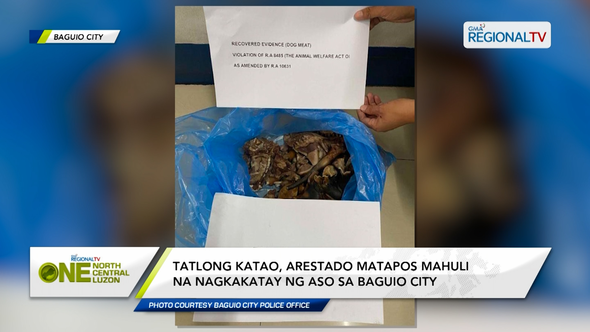 3 katao, arestado matapos mahuli na nagkakatay ng aso sa Baguio City