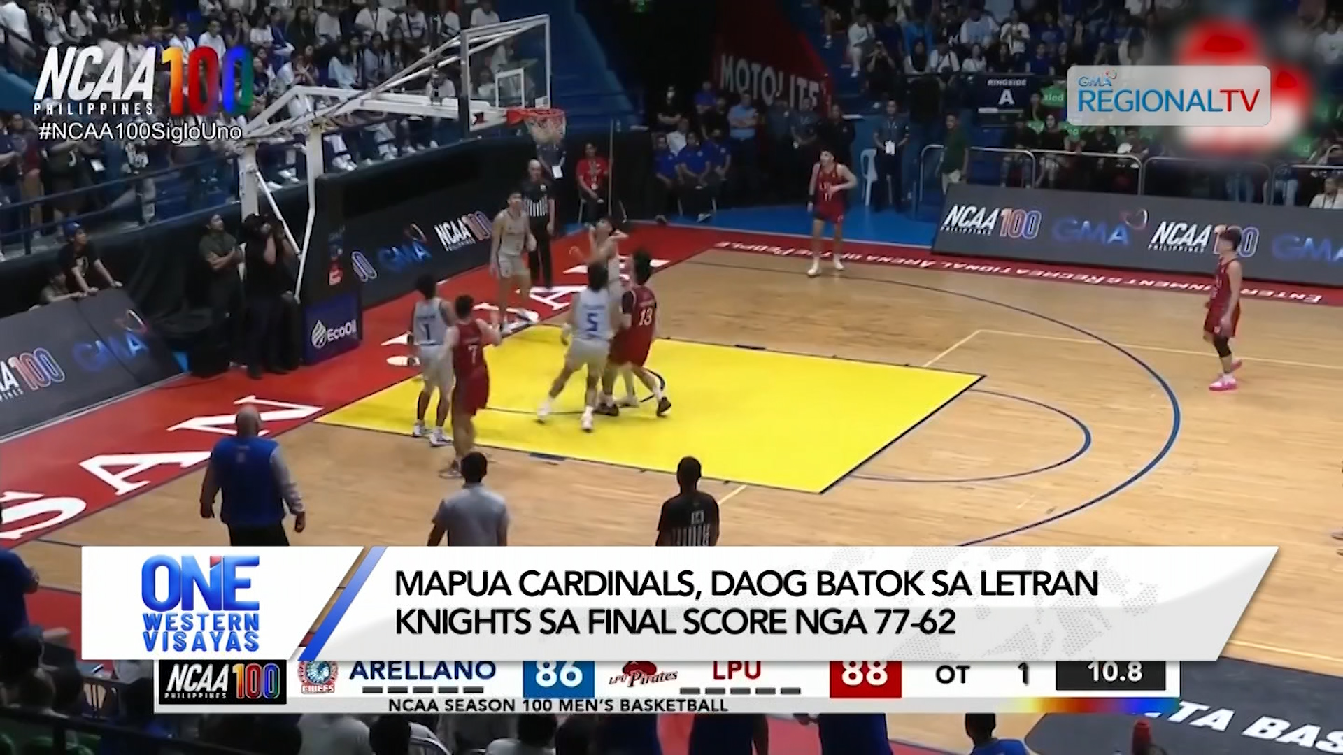 LPU Pirates, ginlutos Arellano Chiefs sa overtime sa final score nga 90-86