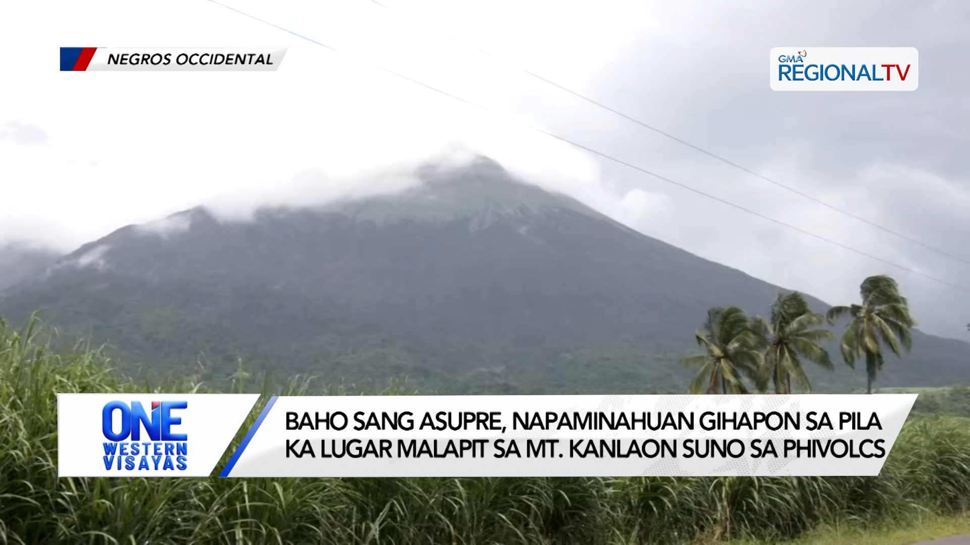 Baho sang asupre, napaminahuan gihapon malapit sa Mt. Kanlaon suno sa PHIVOLCS