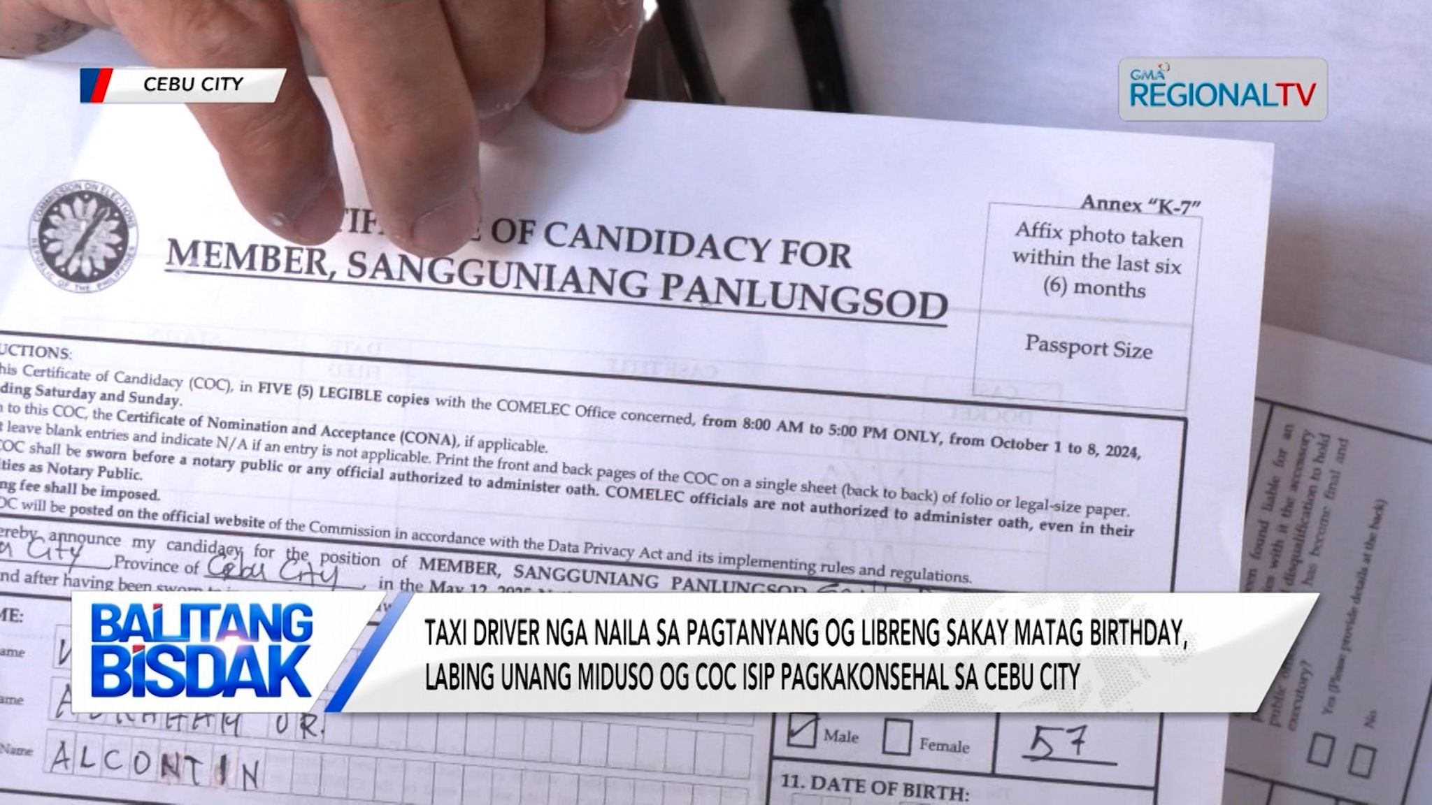 Mga eksena sa unang adlaw sa filing sa CoC sa COMELEC Cebu City