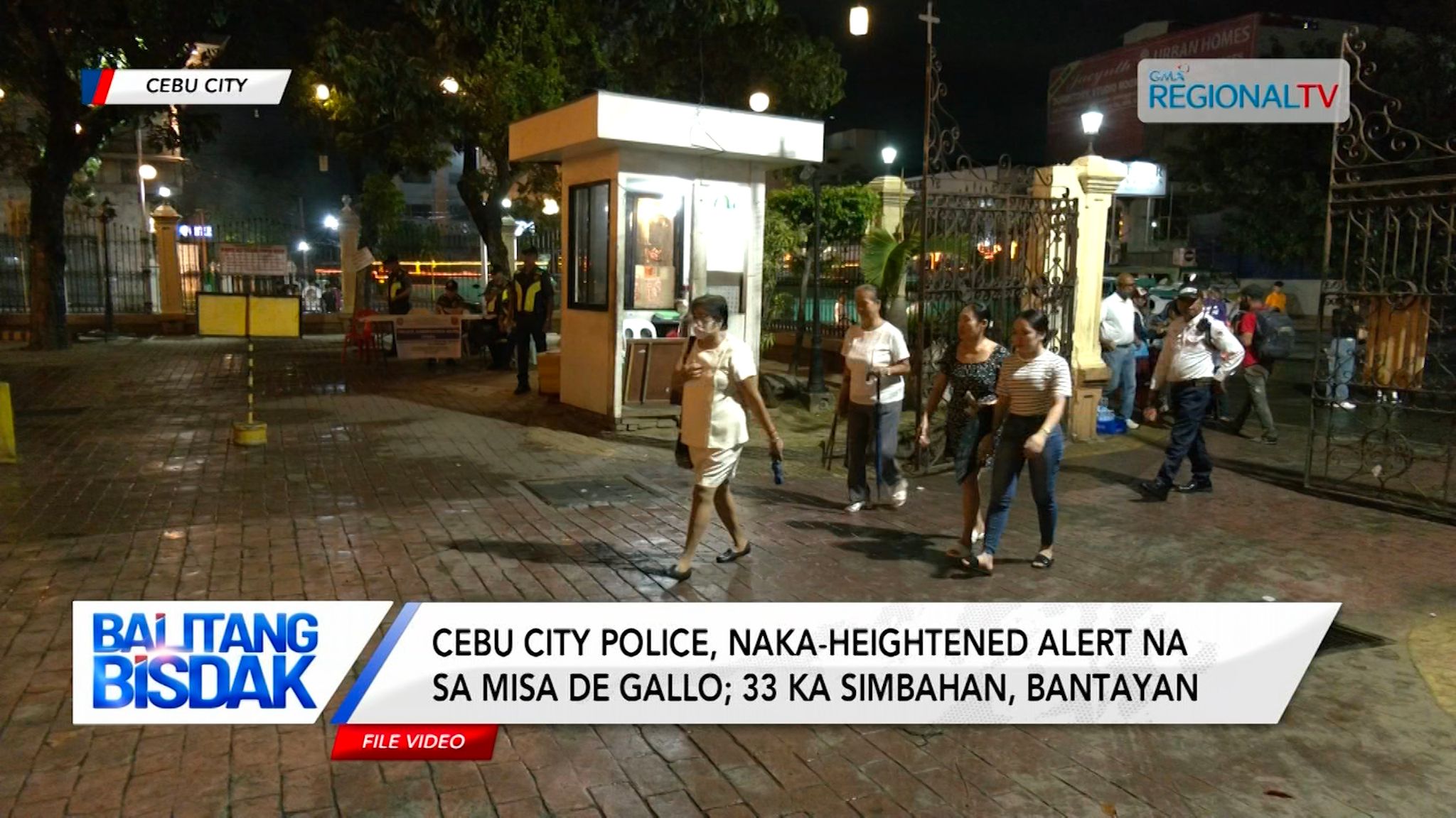 Cebu City Police, naka-heightened alert na sa misa de gallo; 33 simbahan, bantayan