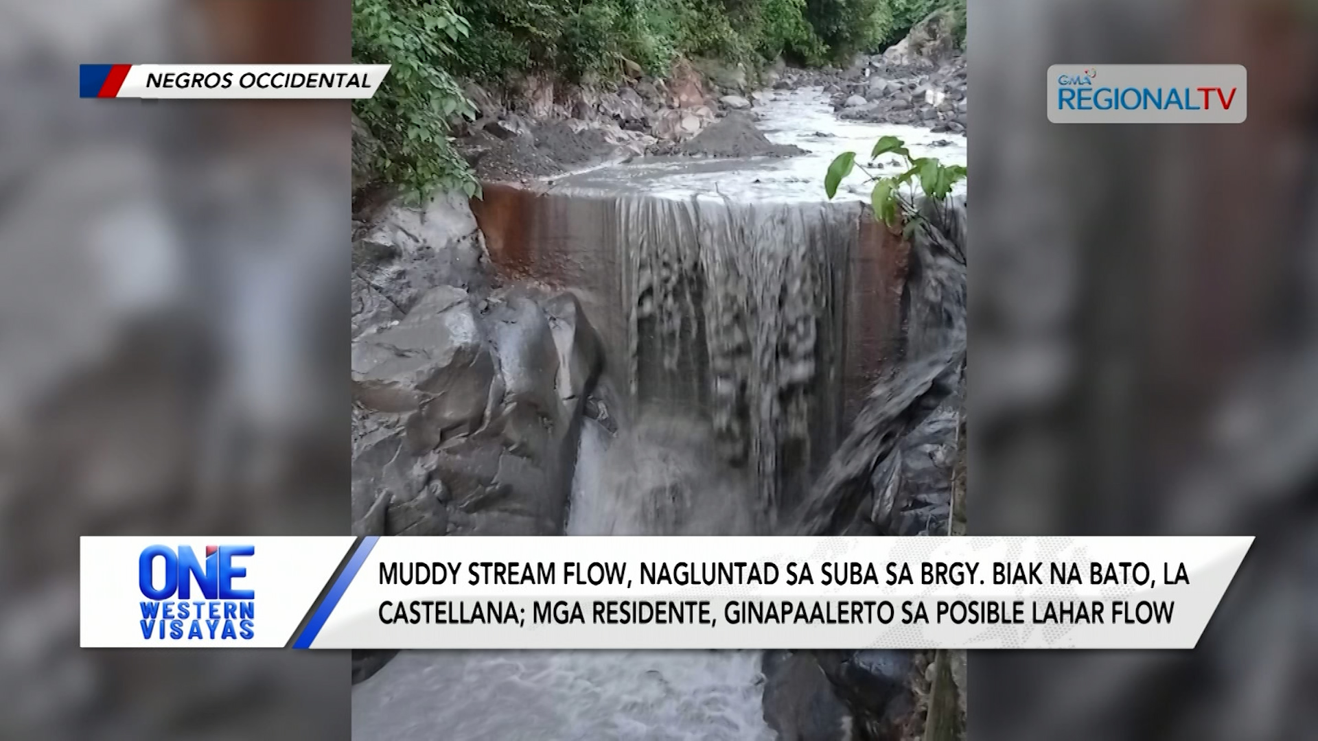 Muddy stream flow, nagluntad sa suba sa Brgy. Biak Na Bato, La Castellana