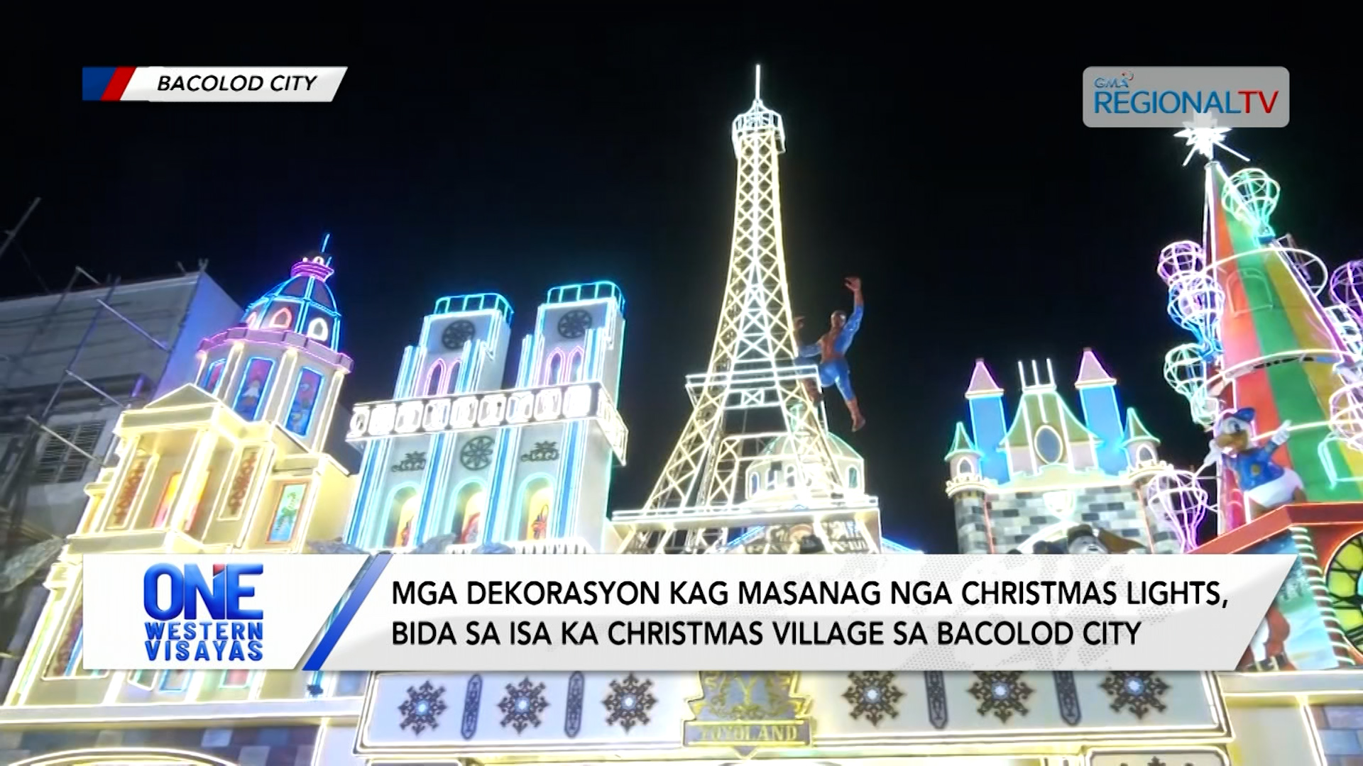 Mga dekorasyon kag christmas lights, bida sa christmas village sa Bacolod City