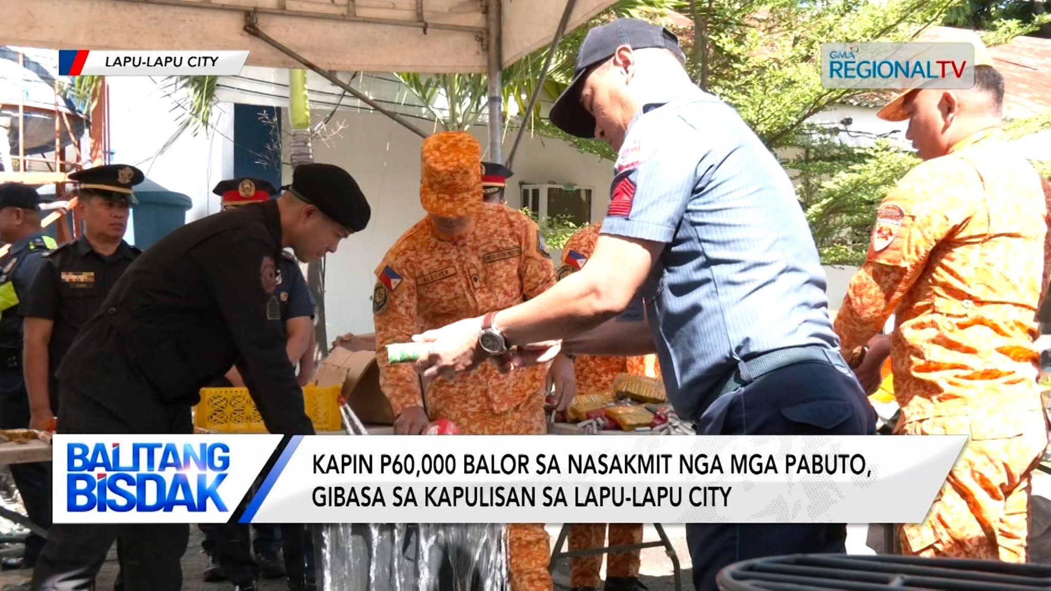 Kapin P60,000 balor sa nasakmit nga mga pabuto, gibasa sa kapulisan sa Lapu-Lapu