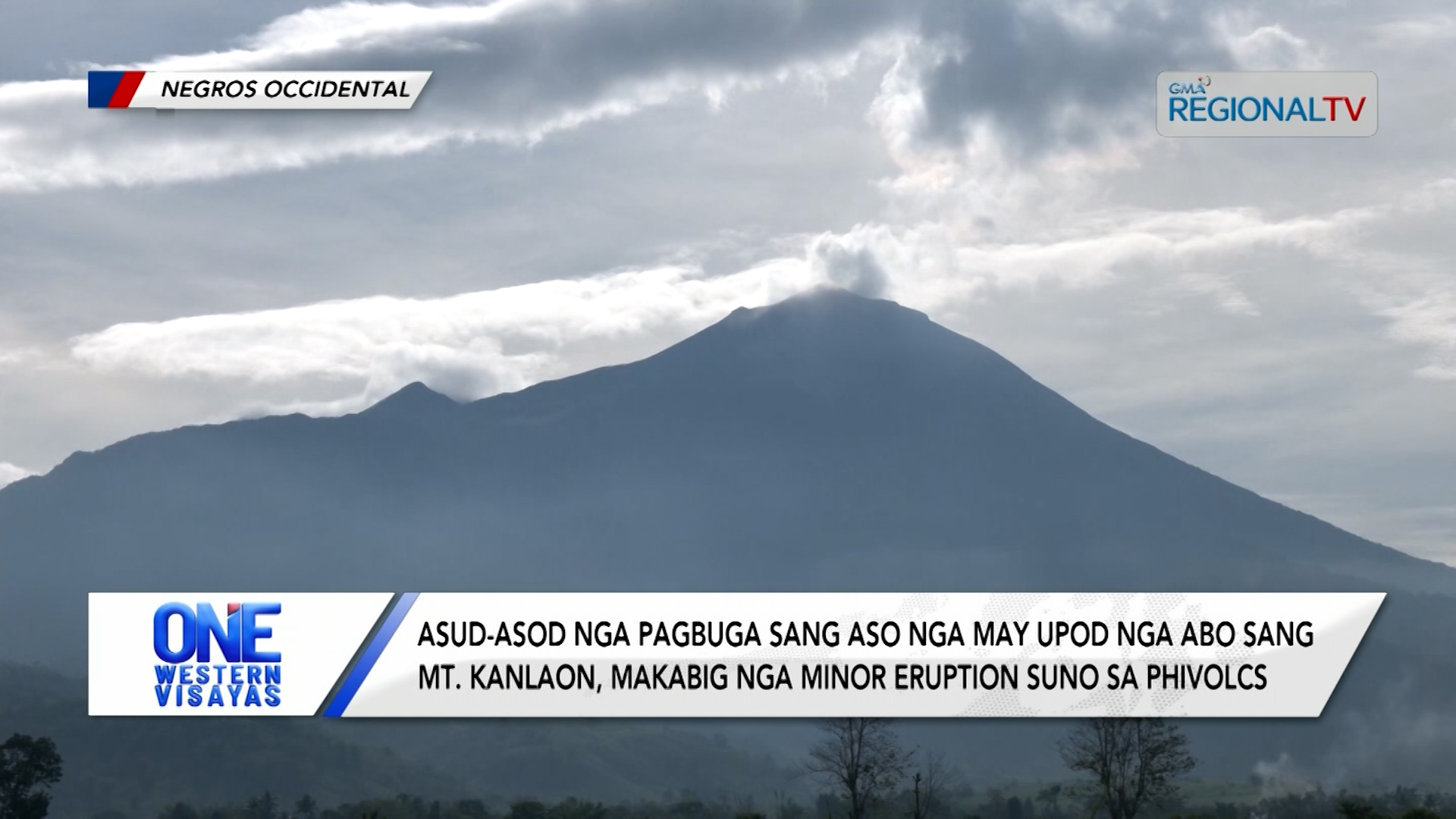Asud-asod nga pagbuga sang aso sang Mt. Kanlaon, makabig nga minor eruption