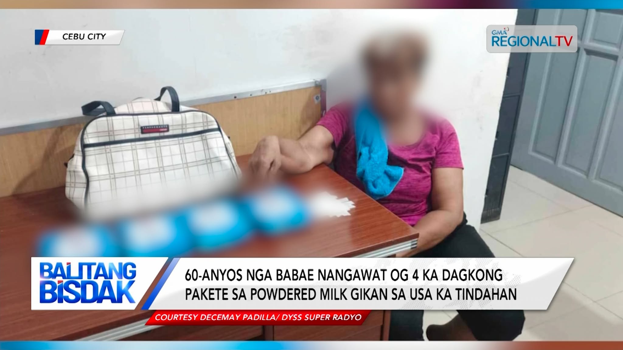 60-Anyos nga Babae Gidakop Human Mangawat og Powdered Milk