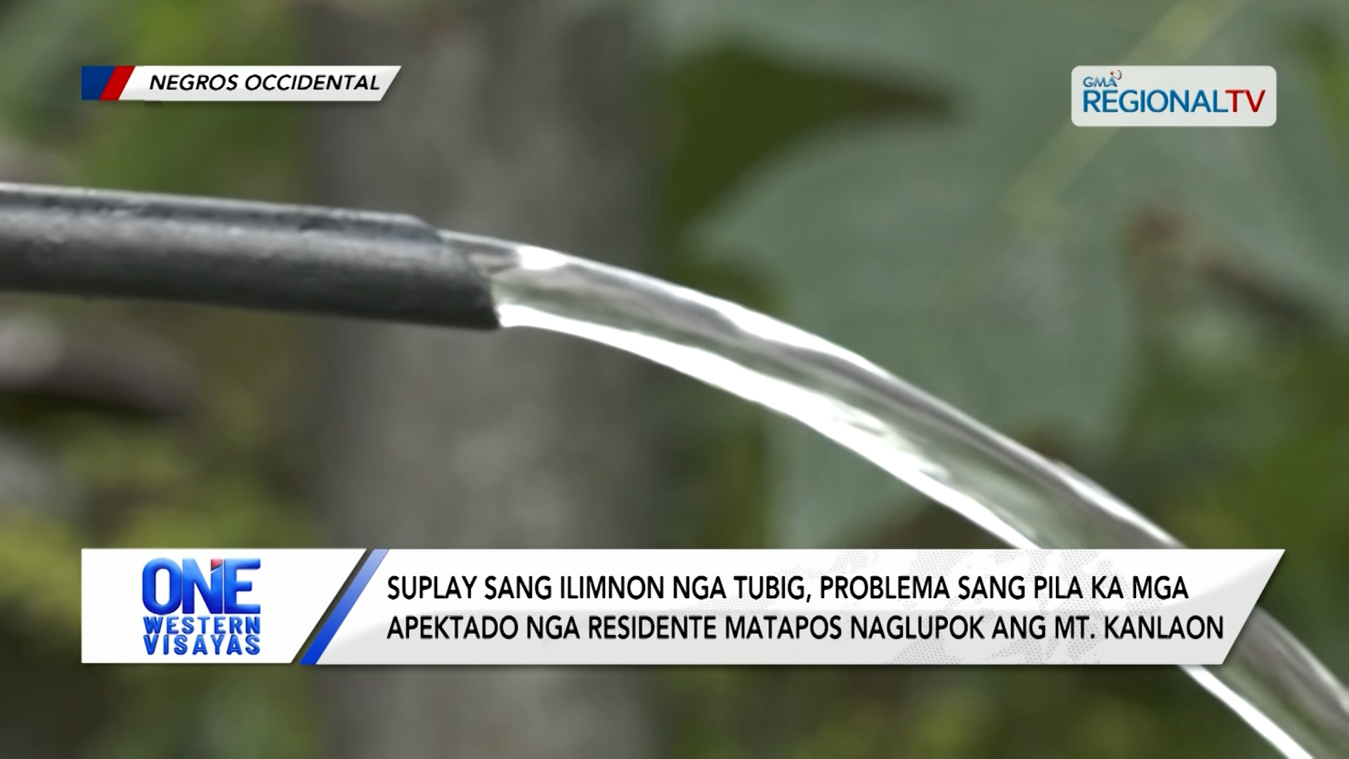 Suplay sang tubig, problema sang mga apektado sang paglupok sang Mt. Kanlaon