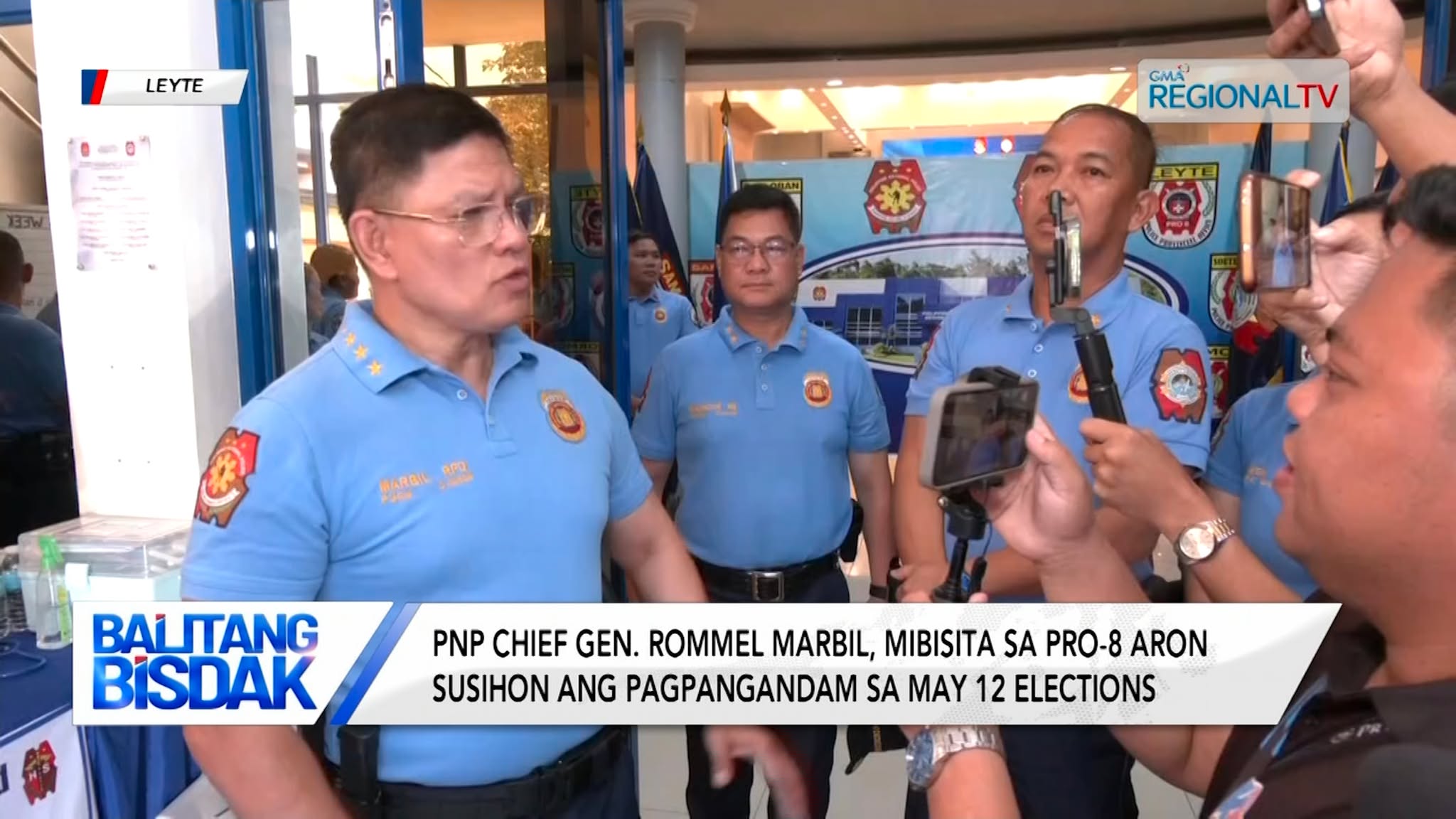 PNP Chief Gen. Rommel Marbil, mibisita sa PRO-8 alang sa Eleksyon