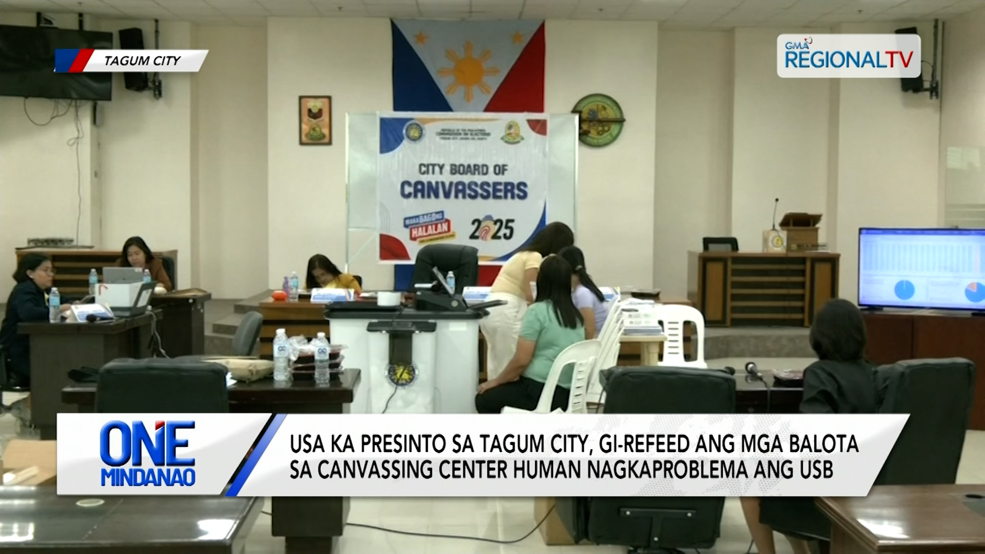 Usa ka presinto sa Tagum City, gi-refeed ang mga balota sa canvassing center