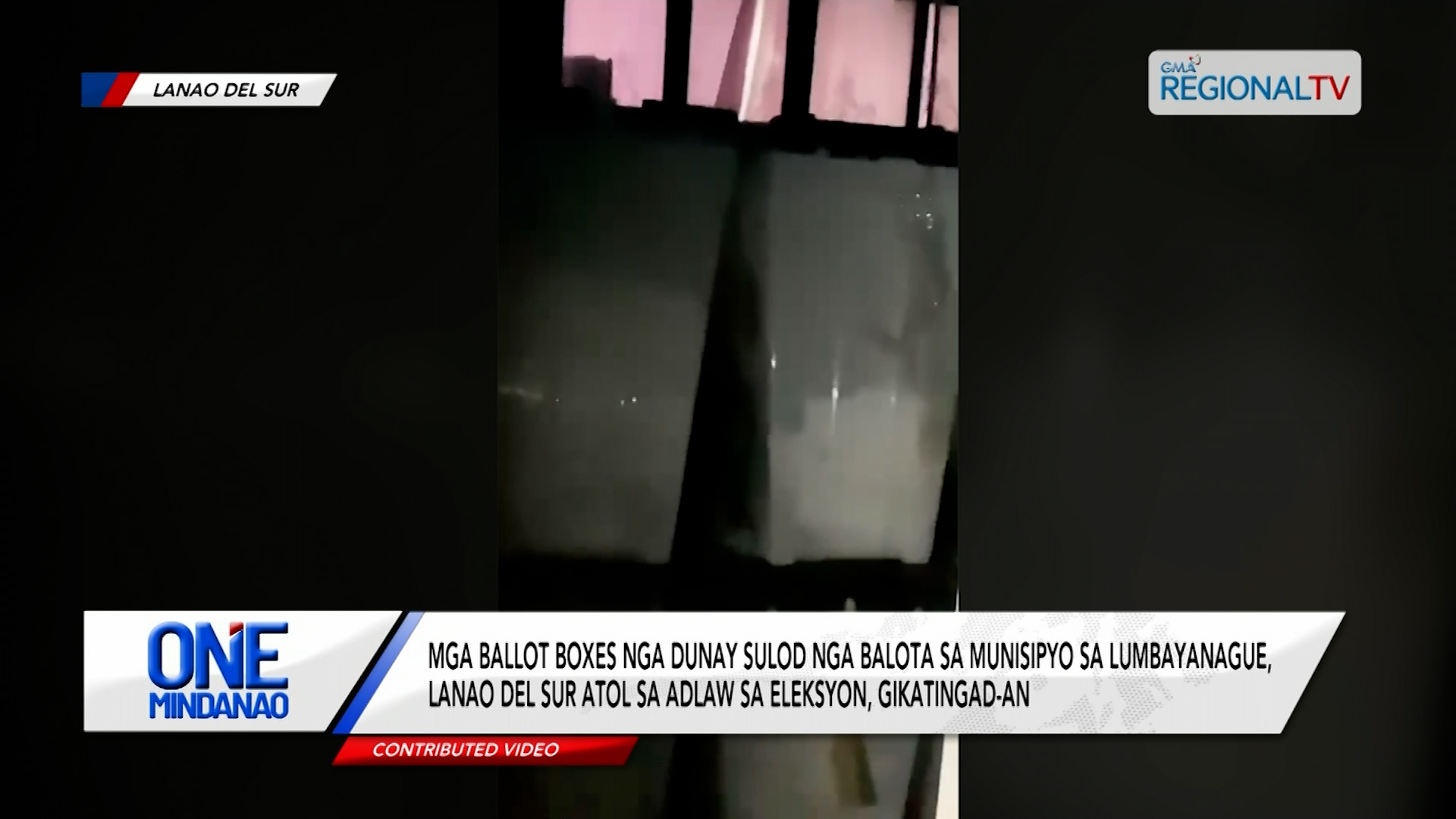 Ballot boxes nga dunay balota sa Lanao del Sur sa eleksyon, gikatingad-an