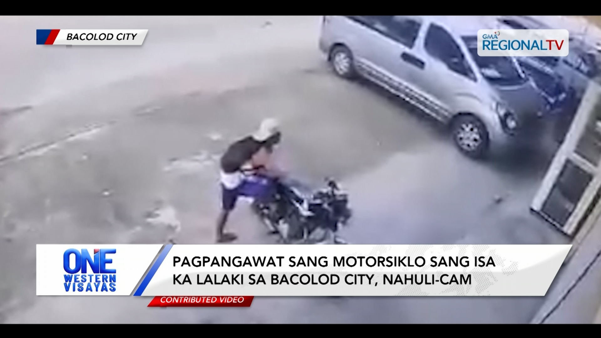 Pagpangawat sang motorsiklo sang isa ka lalaki sa Bacolod City, nahuli-cam