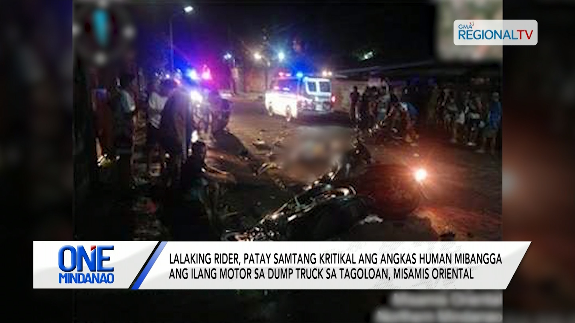 Babaeng rider ug kasugat, patay kay nagsampok ang ilang motor sa Gingoog City