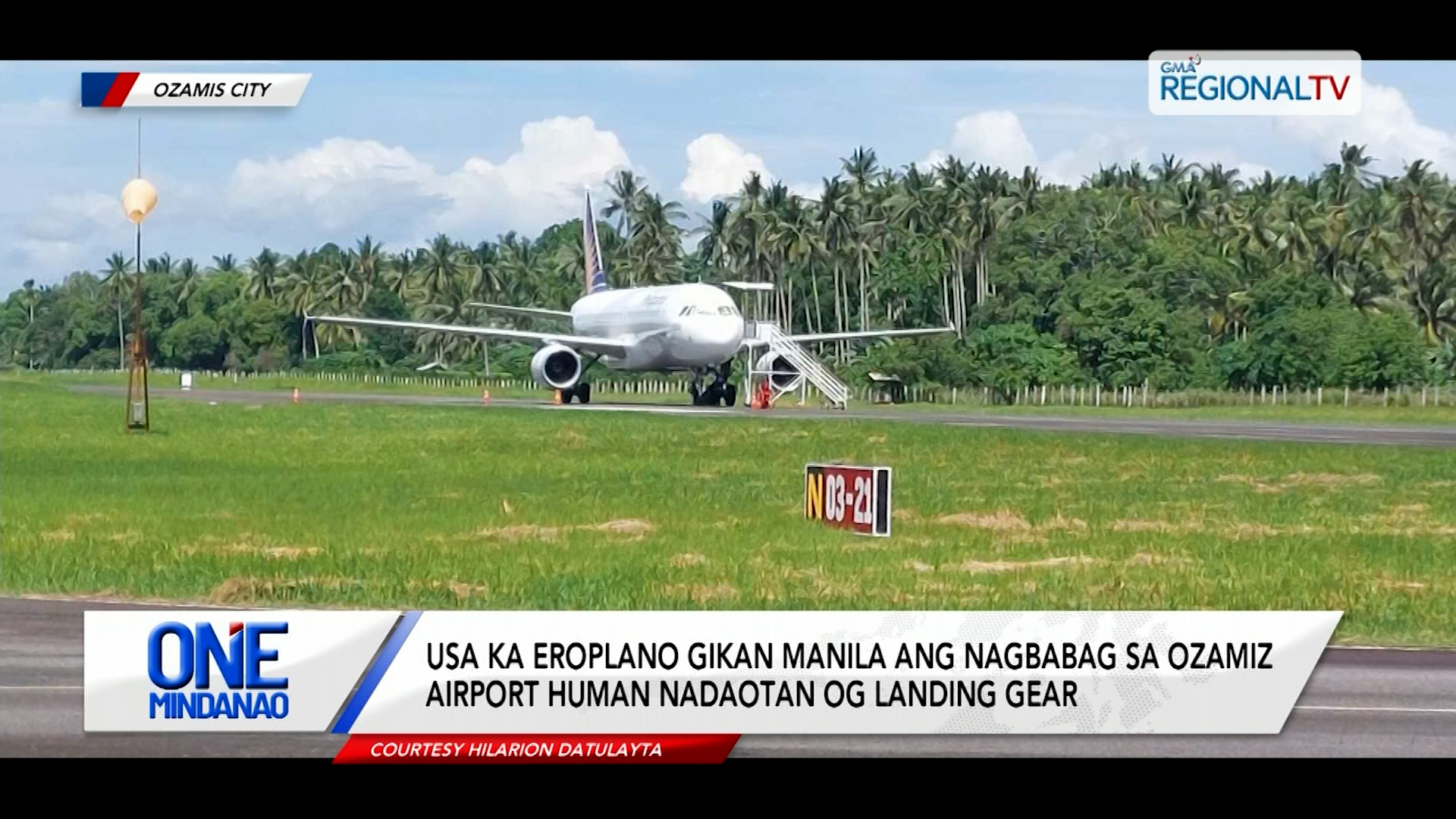 Usa ka eroplano gikan manila ang nagbabag sa Ozamiz Airport Human nadaotan