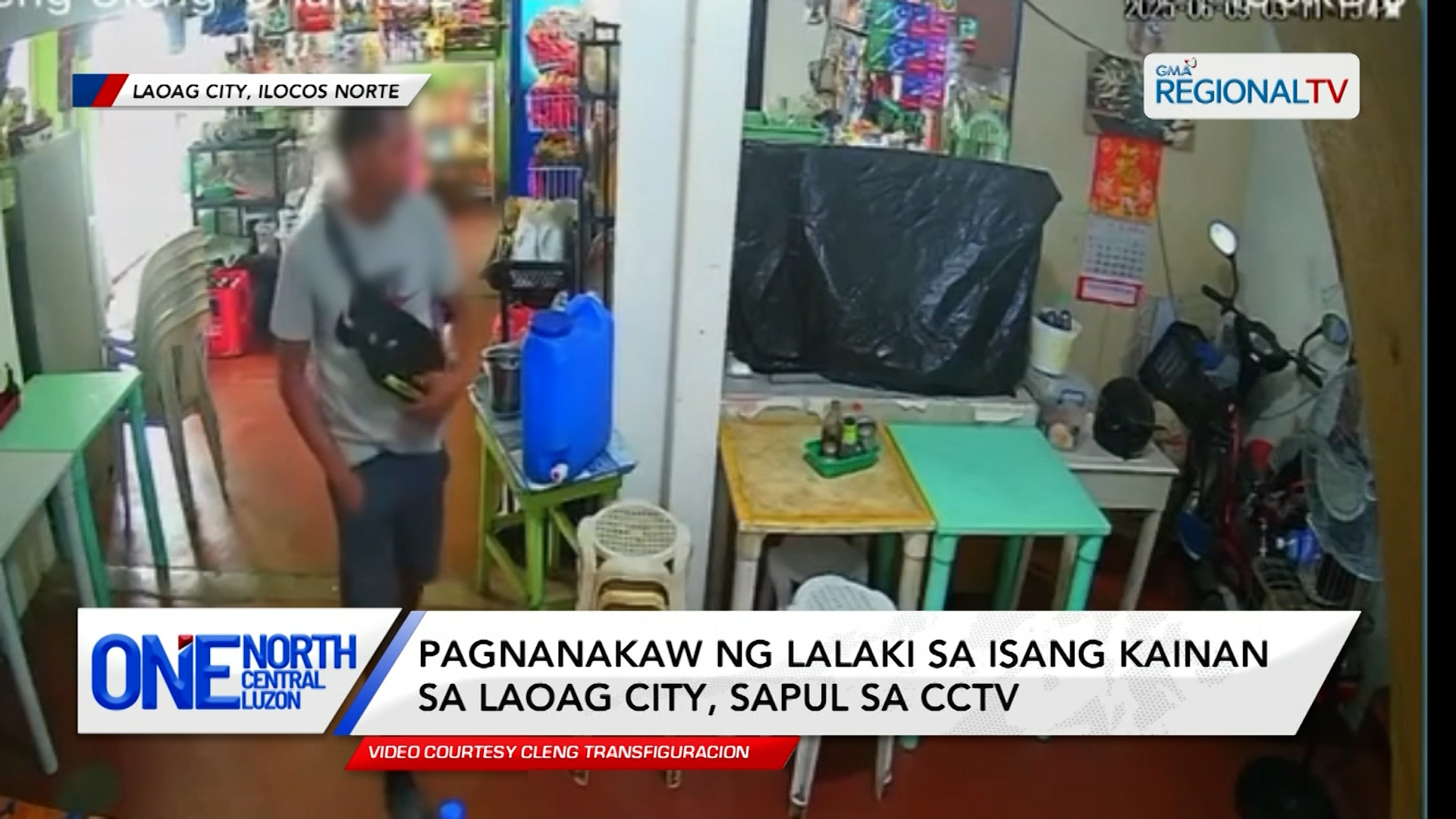 Pagnanakaw ng lalaki sa isang kainan sa Laoag City, sapul sa CCTV