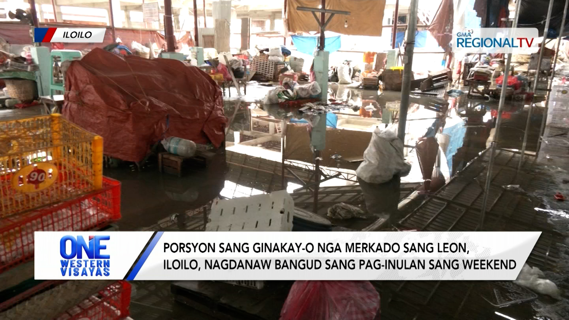 Porsyon sang ginakay-o nga merkado sang Leon, Iloilo, nagdanaw bangud sang ulan