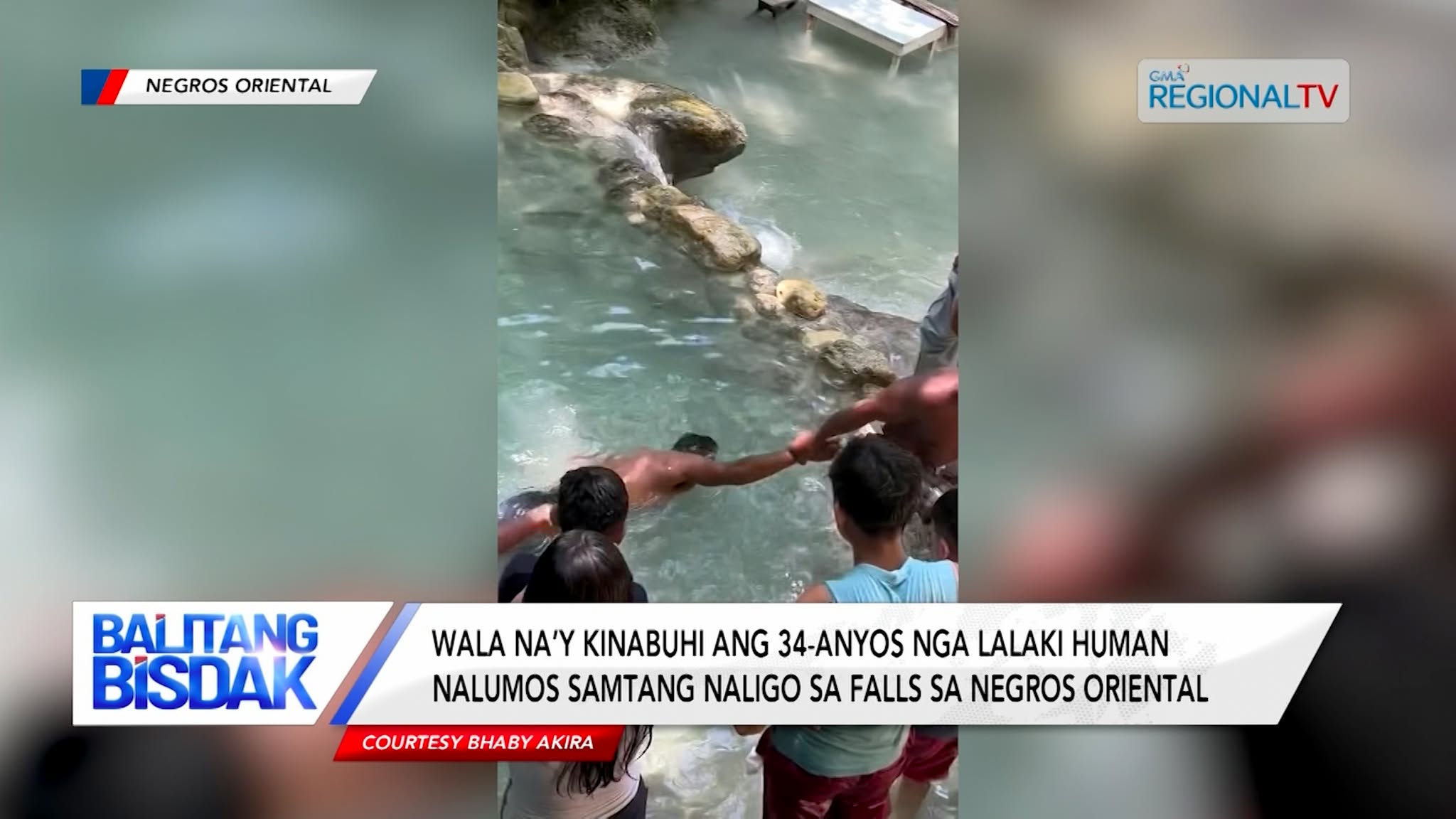 Wa na’y kinabuhi ang 34-anyos nga lalaki human nalumos sa falls sa Negros Oriental