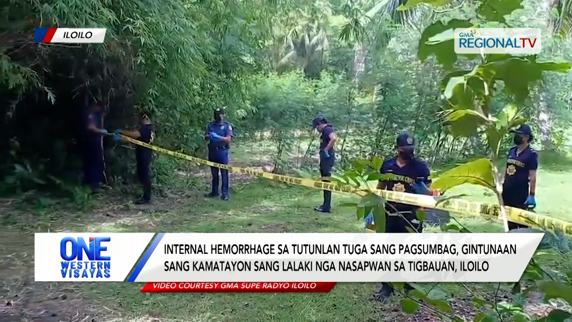 Internal hemorrhage sa tutunlan gintunaan sang kamatayon sang lalaki sa Tigbauan