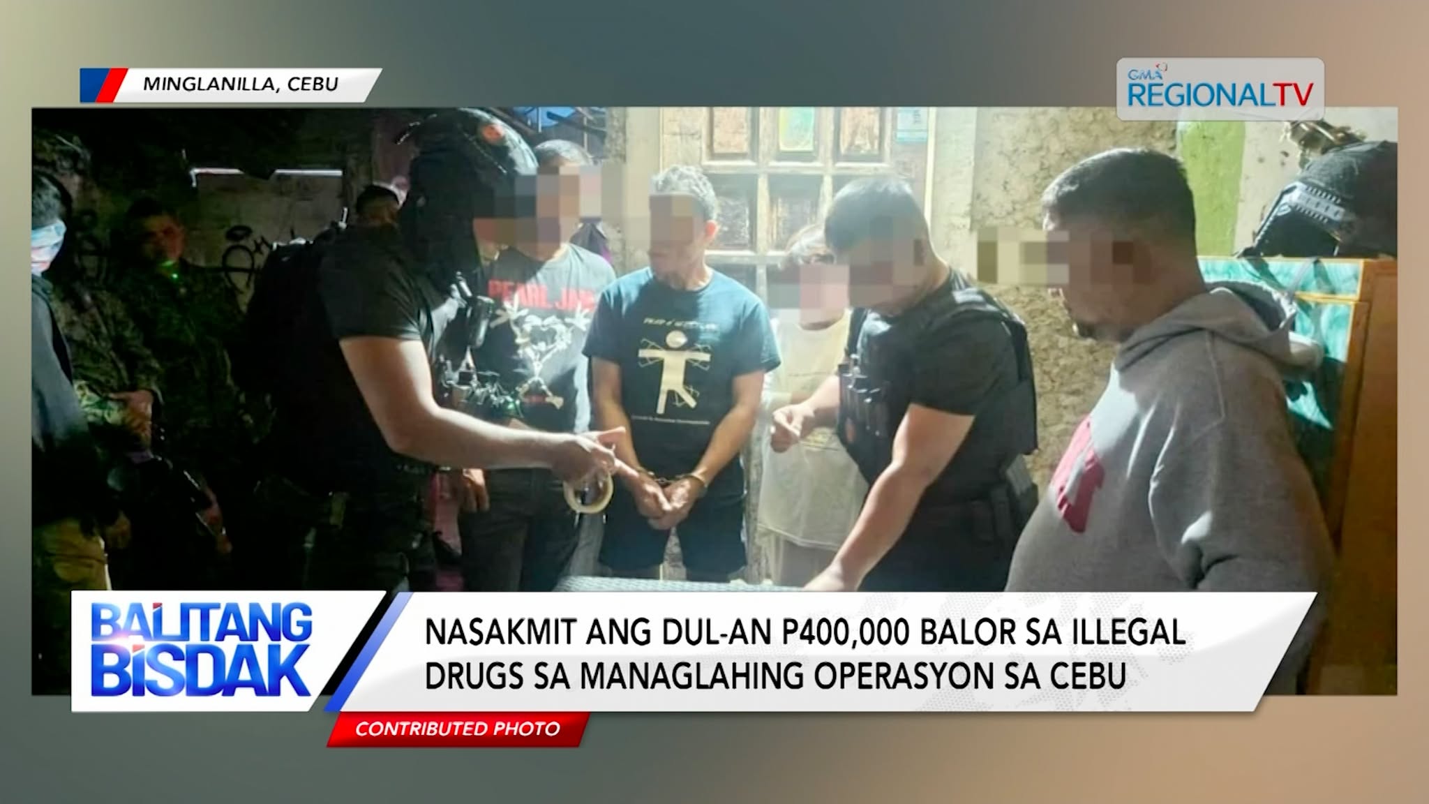 Nasakmit ang P400,000 balor sa illegal drugs sa managlahing operasyon sa Cebu