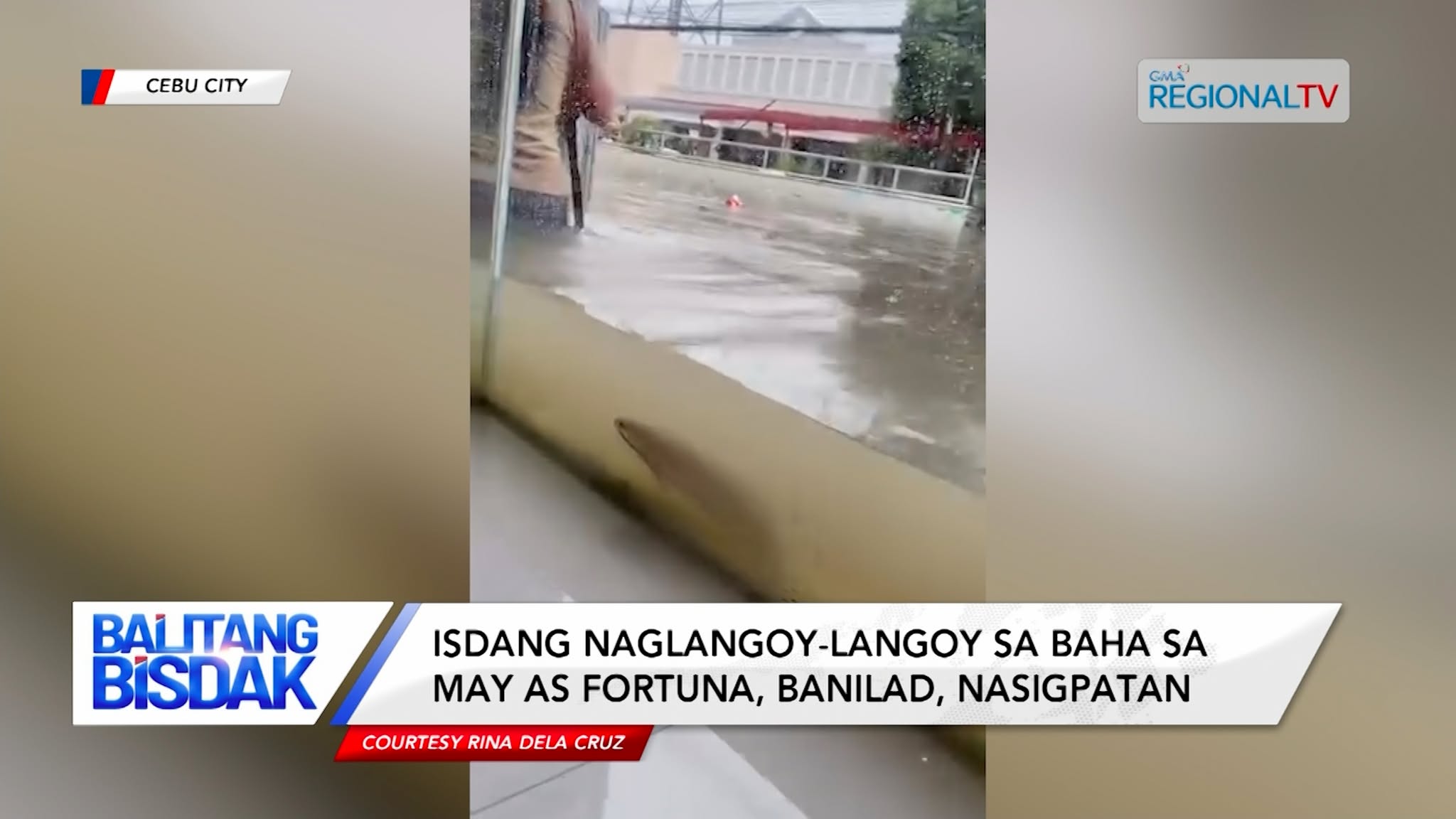 Isda nga naglangoy-langoy sa baha, nasigpatan sa may AS Fortuna | Balitang Bisdak