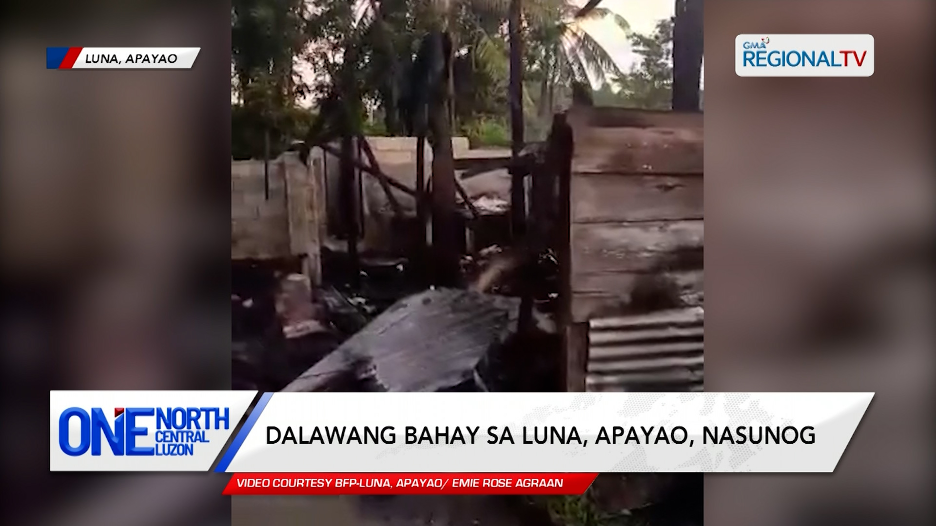 Dalawang bahay sa Luna, Apayao, nasunog | One North Central Luzon