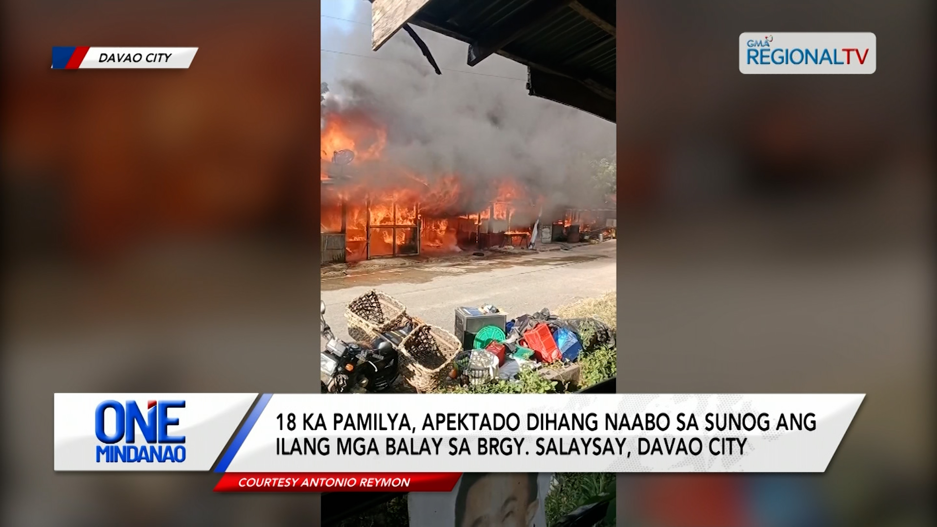 18 pamilya, apektado sa sunog sa Brgy. Salaysay, Davao City | One Mindanao