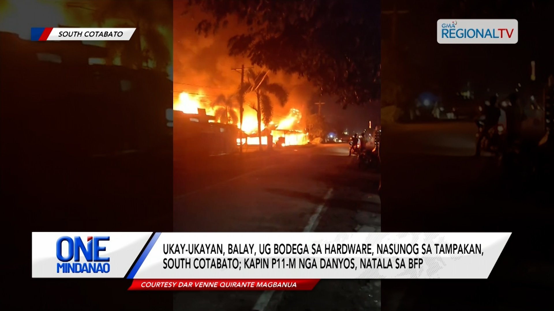 Ukay-ukayan, balay, ug bodega sa hardware, nasunog sa Tampakan, South Cotabato | One Mindanao