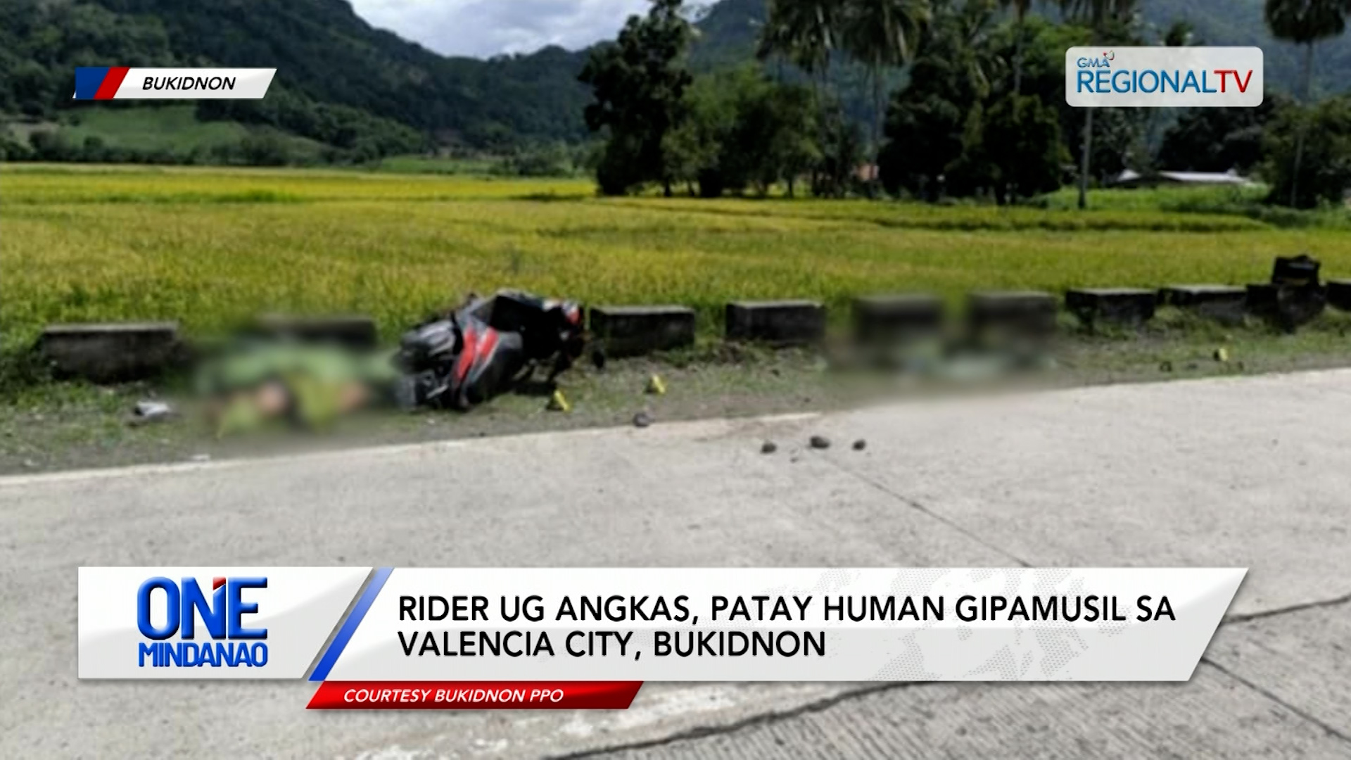 Rider ug angkas, patay human gipamusil sa Valencia City, Bukidnon | One Mindanao