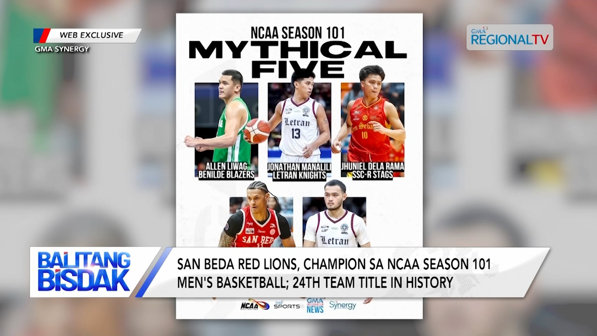 San Beda Red Lions, Nagkampyon sa NCAA Season 101 Men’s Basketball | Balitang Bisdak