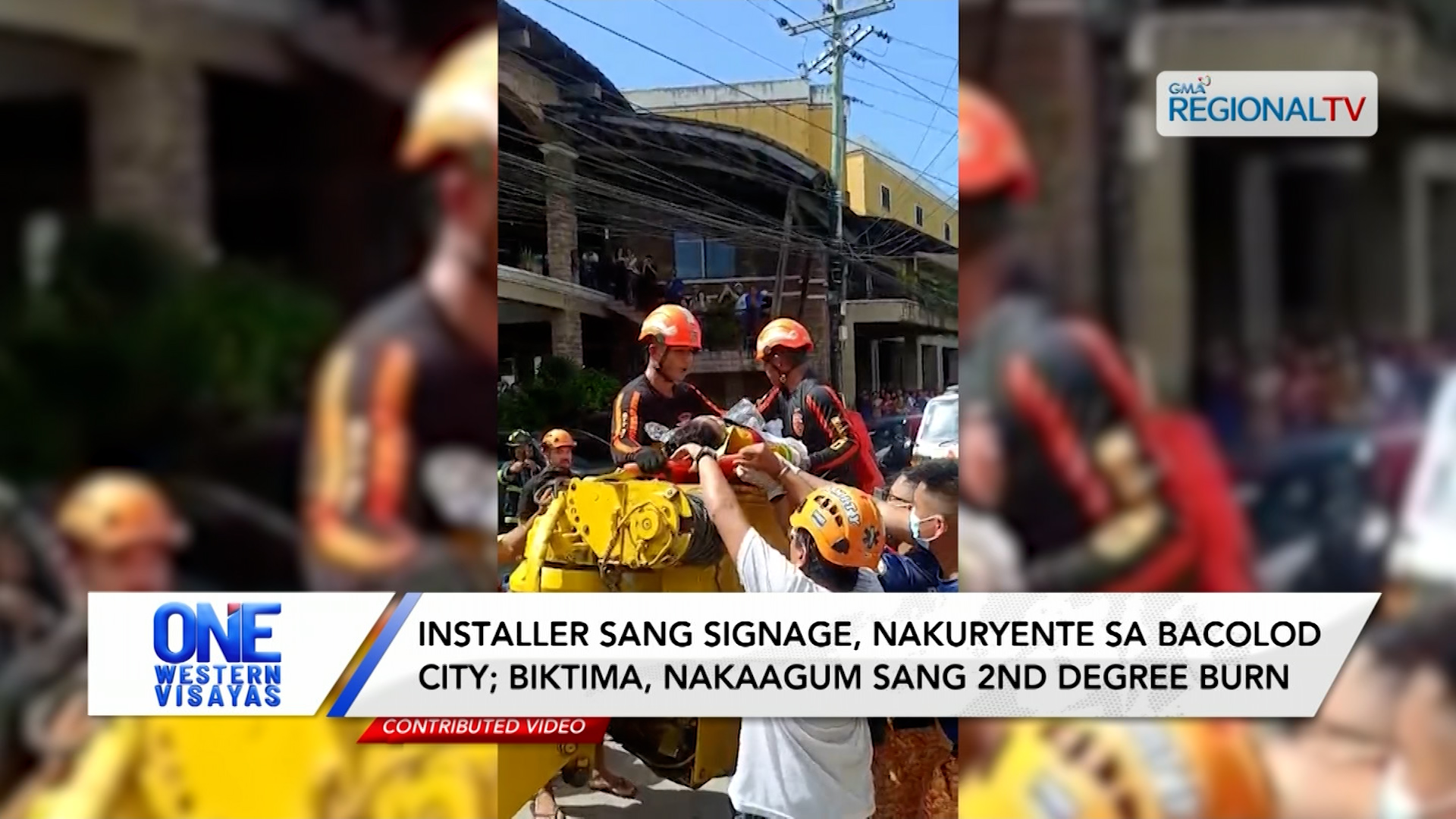 Nag-install sang signage, nakuryente sa Bacolod City; biktima, pilason | One Western Visayas