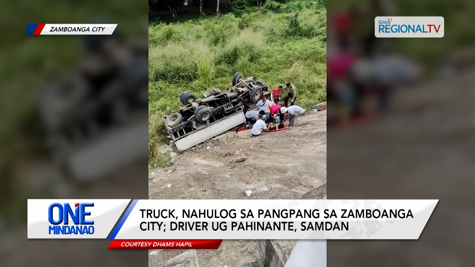 Truck, nahulog sa pangpang sa Zamboanga City | One Mindanao
