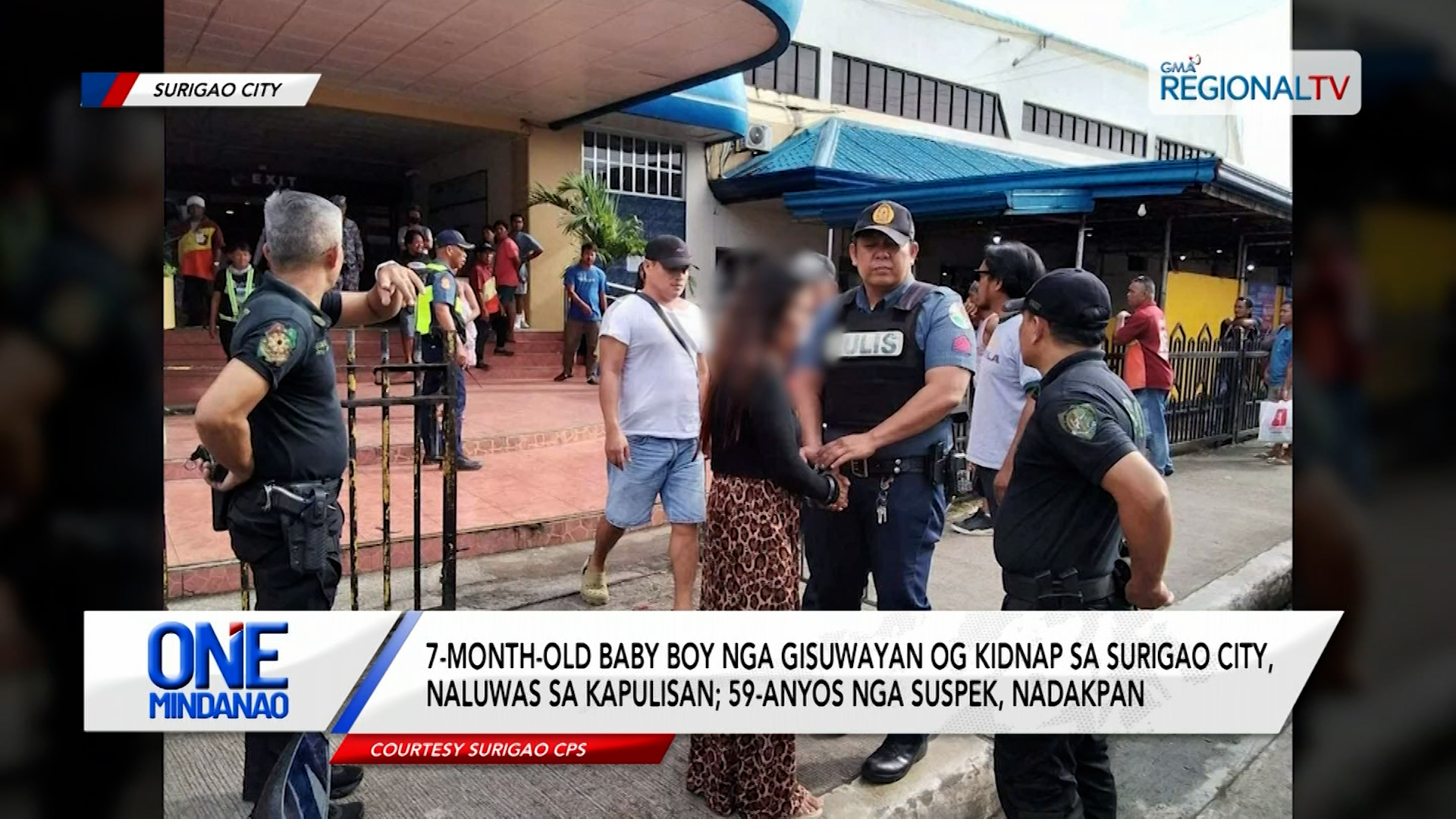 7-month-old baby boy nga gisuwayan og kidnap sa Surigao City, naluwas sa kapulisan | One Mindanao
