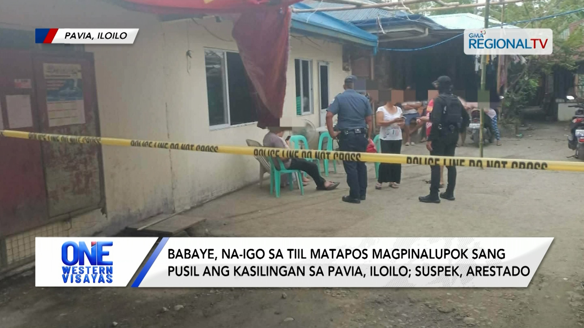 Babaye, na-igo sa tiil matapos magpinalupok sang pusil ang kasilingan sa Pavia | One Western Visayas