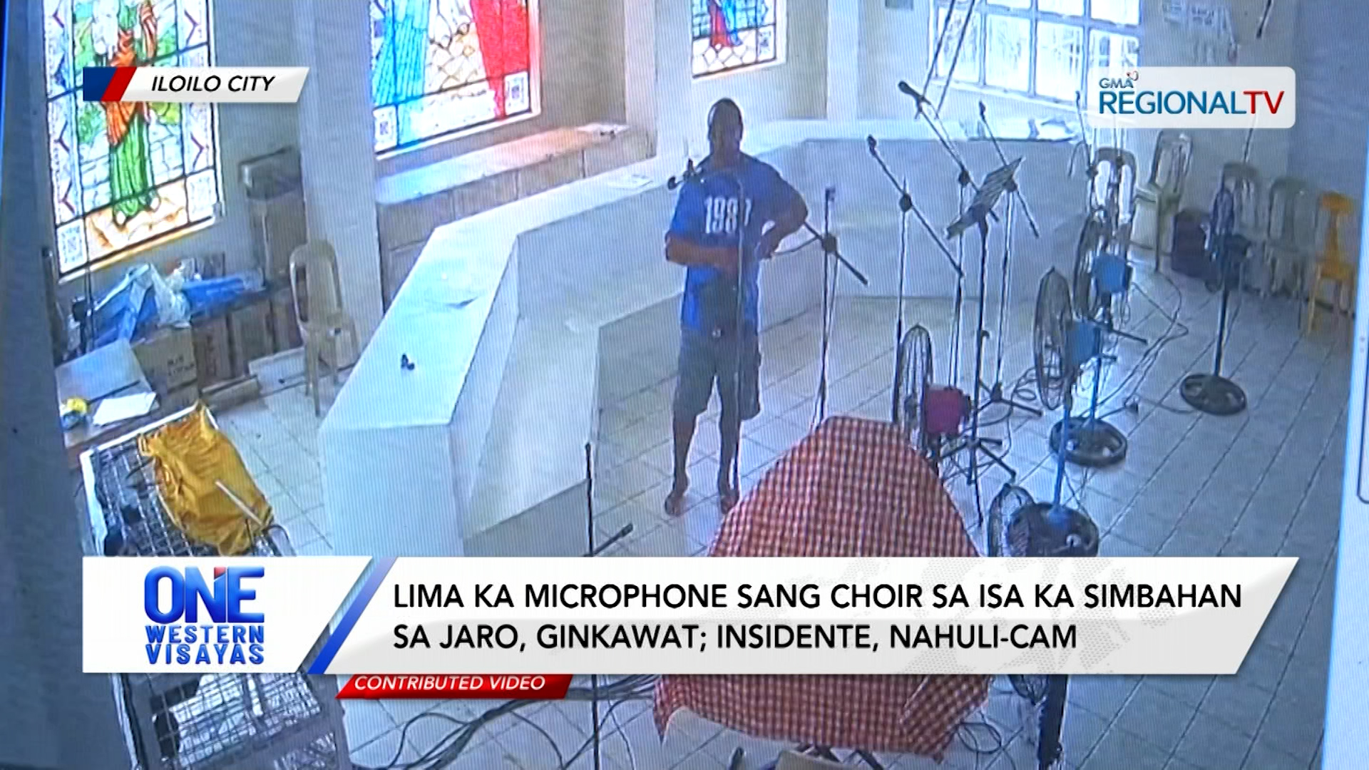 5 ka microphone sang choir sa isa ka simbahan sa Jaro, ginkawat; nahuli-cam | One Western Visayas