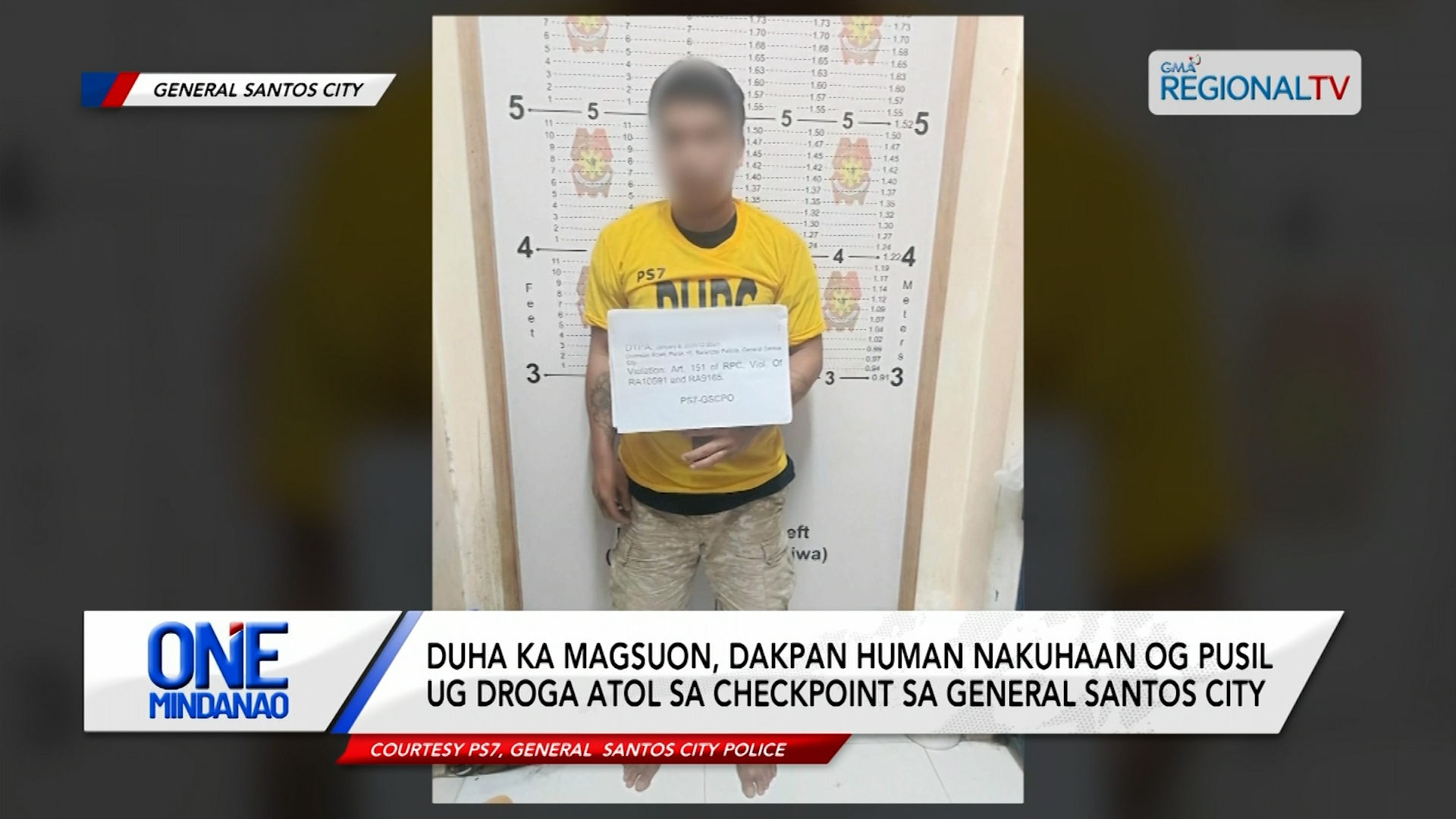 Duha ka magsuon, dakpan human nakuhaan og pusil ug droga atol sa checkpoint | One Mindanao