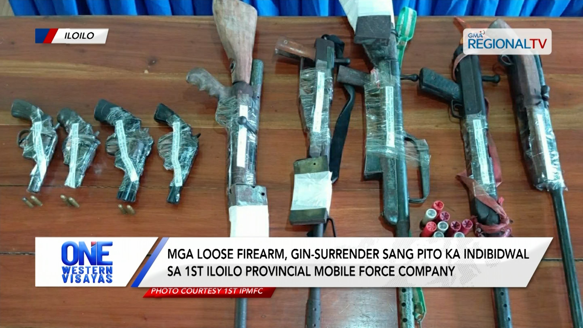 Mga loose firearm, gin-surrender sang 7 ka indibidwal sa kapulisan sa Iloilo | One Western Visayas