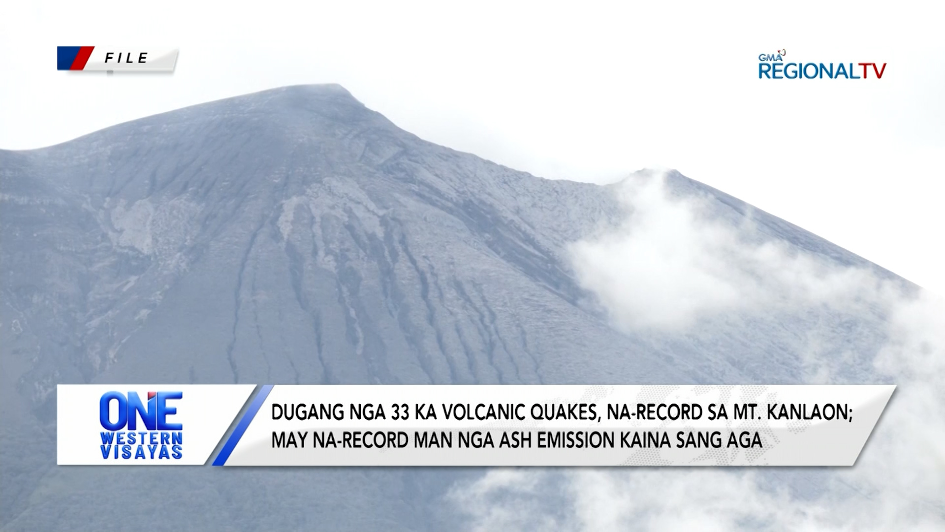 Dugang nga 33 ka volcanic quakes na-record sa Mt. Kanlaon; may ash emission man| One Western Visayas
