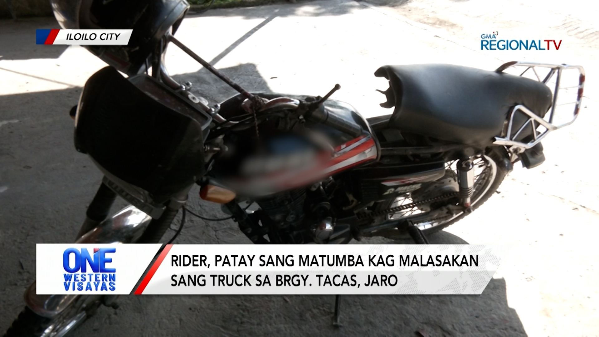 Rider, patay sang matumba kag malasakan sang truck sa Brgy. Tacas, Jaro | One Western Visayas