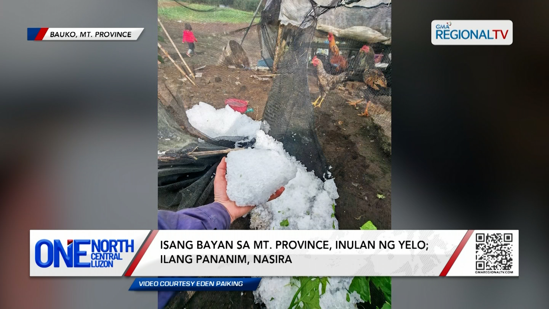 Isang bayan sa Mt. Province, inulan ng yelo; ilang pananim, nasira | One North Central Luzon