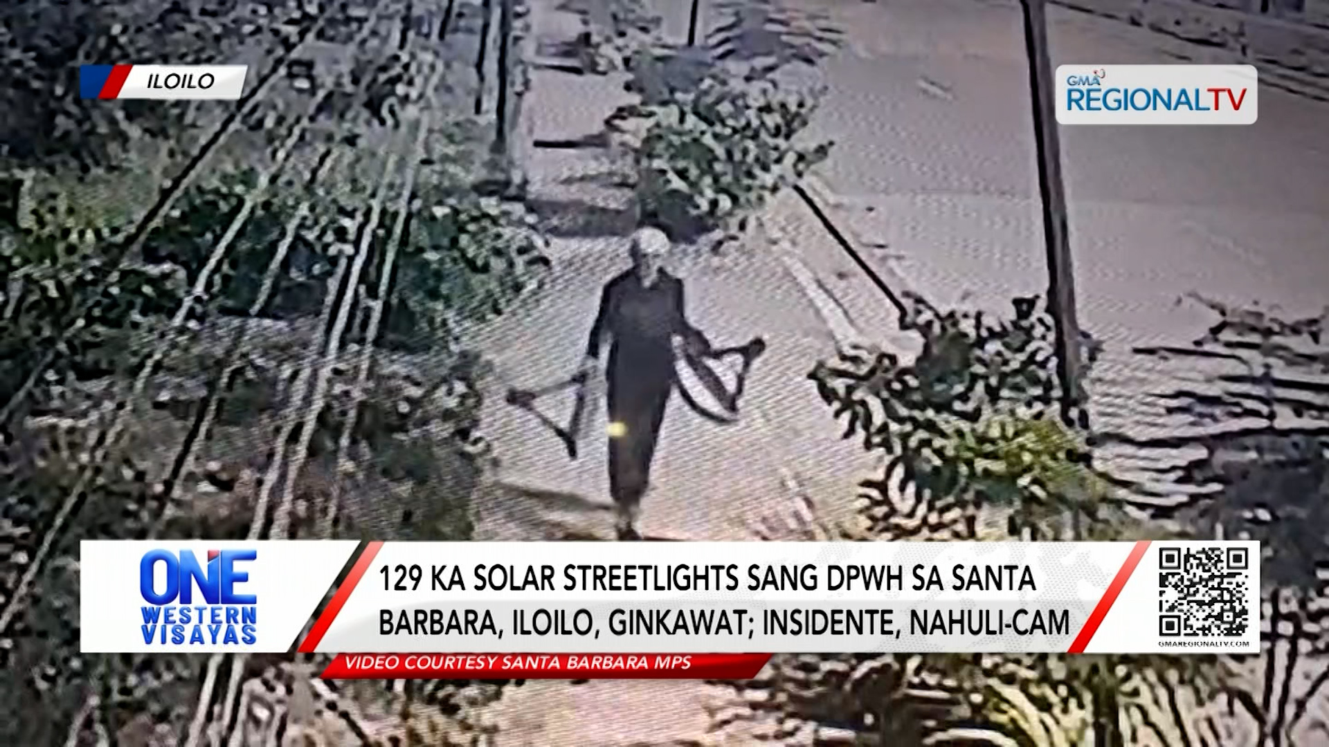 129 ka solar streetlights sang DPWH sa Santa Barbara, Iloilo, ginkawat | One Western Visayas