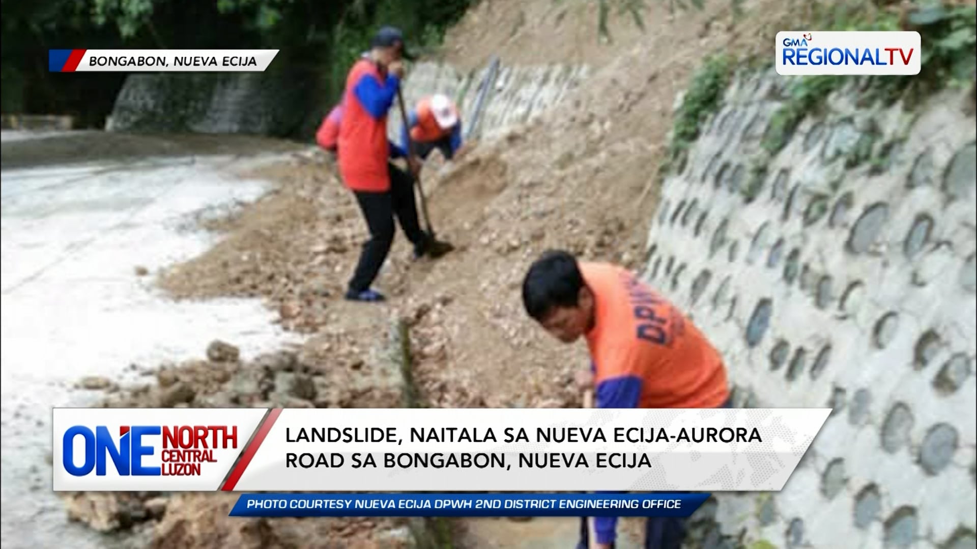 Landslide, naitala sa Nueva Ecija-Aurora Road sa Bongabon, Nueva Ecija | One North Central Luzon