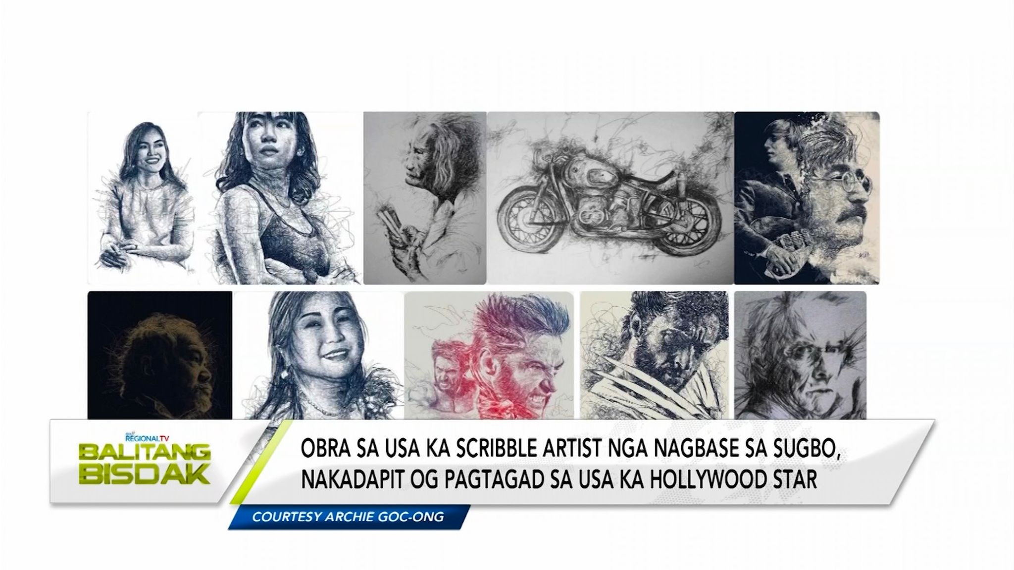Scribble artwork sa Cebu-based artist, gidayeg sa Hollywood star