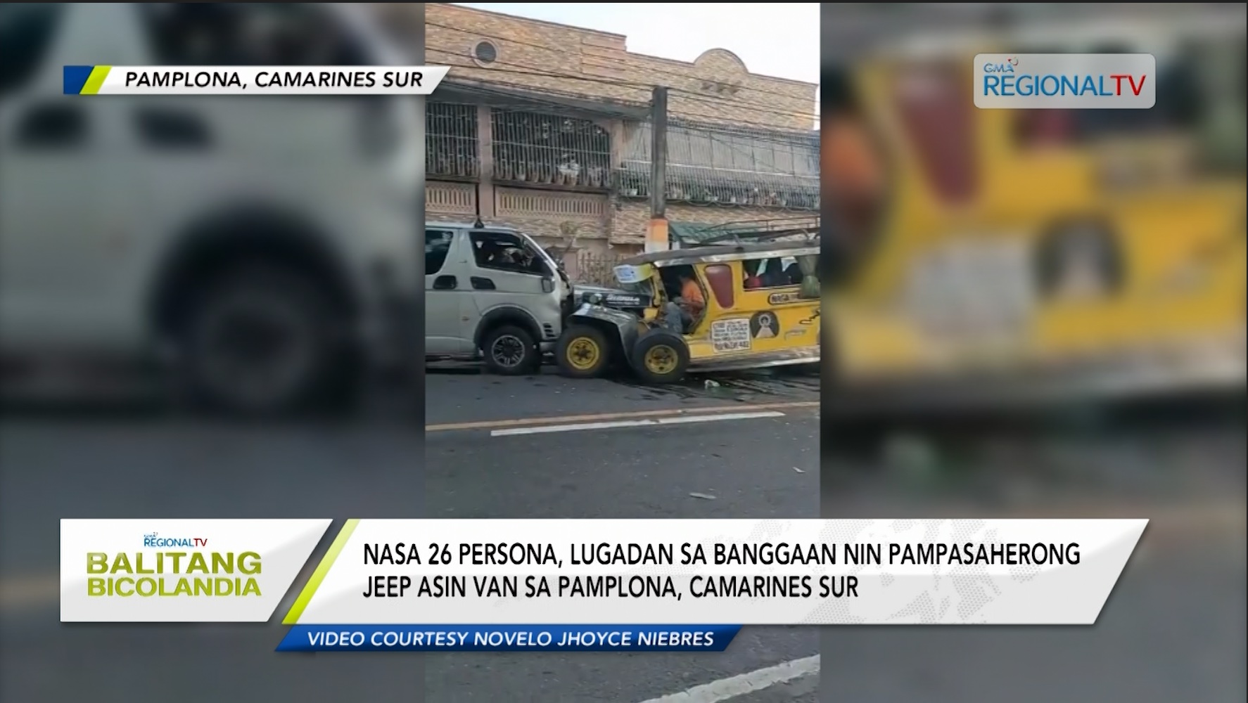 25 persona, lugadan sa banggaan nin pampasaherong jeep asin van sa Pamplona