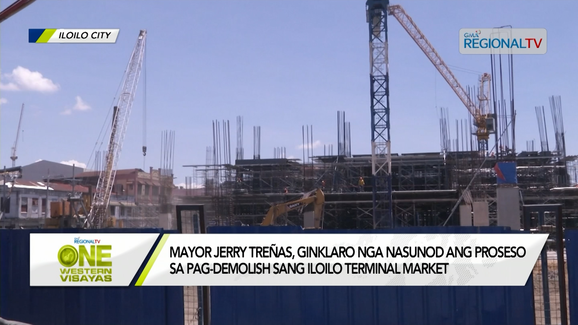 Proseso sa pag-demolish sang Iloilo Terminal Market