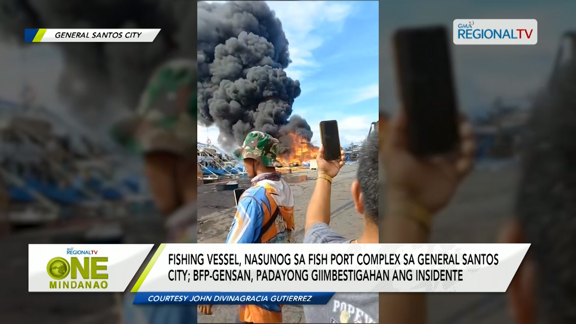 Fishing Vessel, nasunog sa Fish Port Complex sa General Santos City