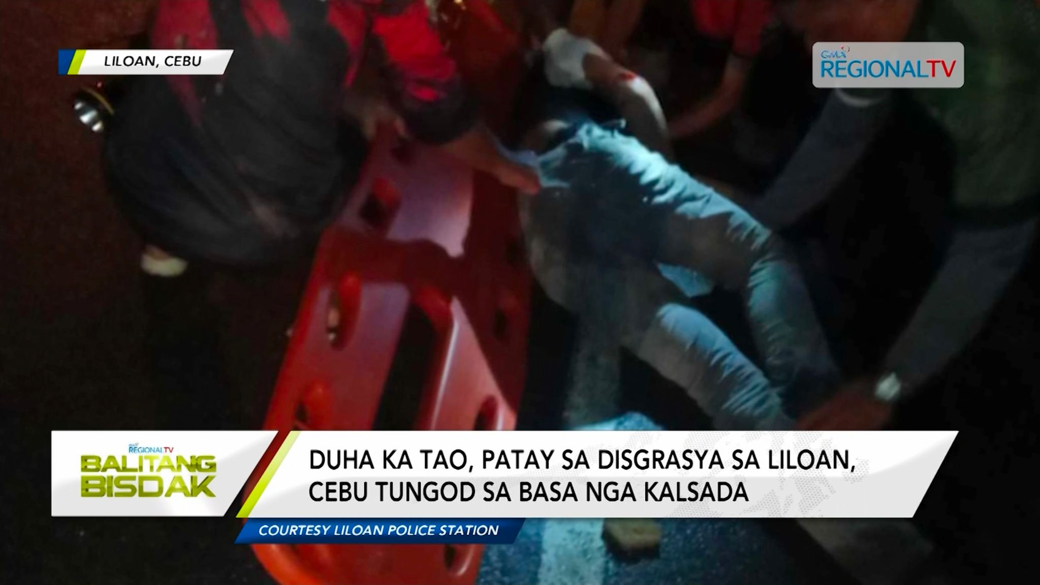 Duha ka Tao, Patay Dihang Nadisgrasya sa Liloan, Cebu tungod sa Kadangog sa Kalsada